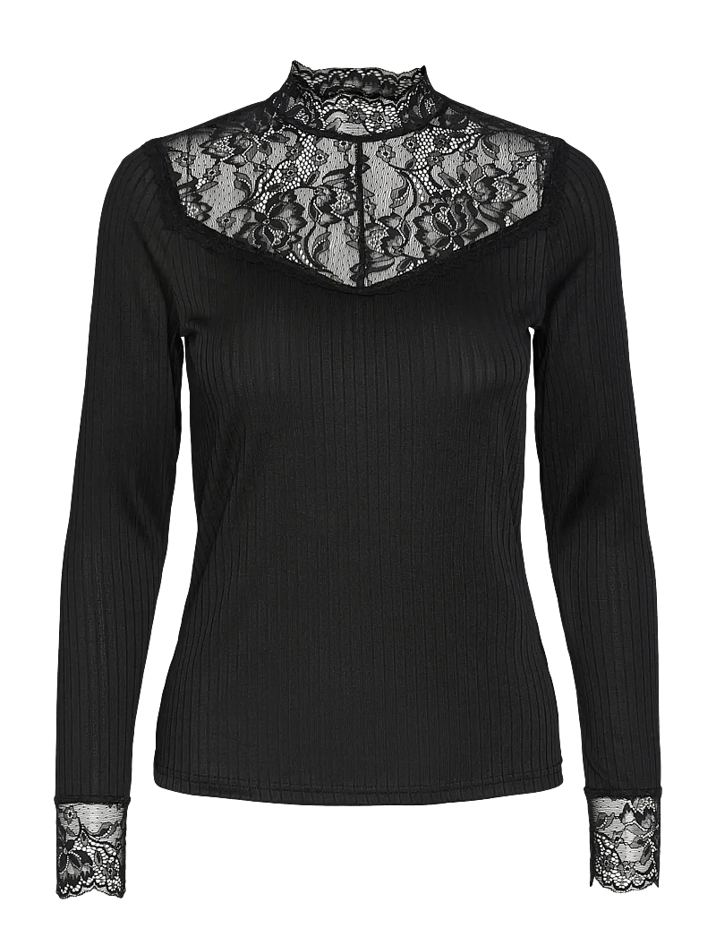 YAS - YASBLACE LS TOP S. NOOS - langärmlige tops - black - 1