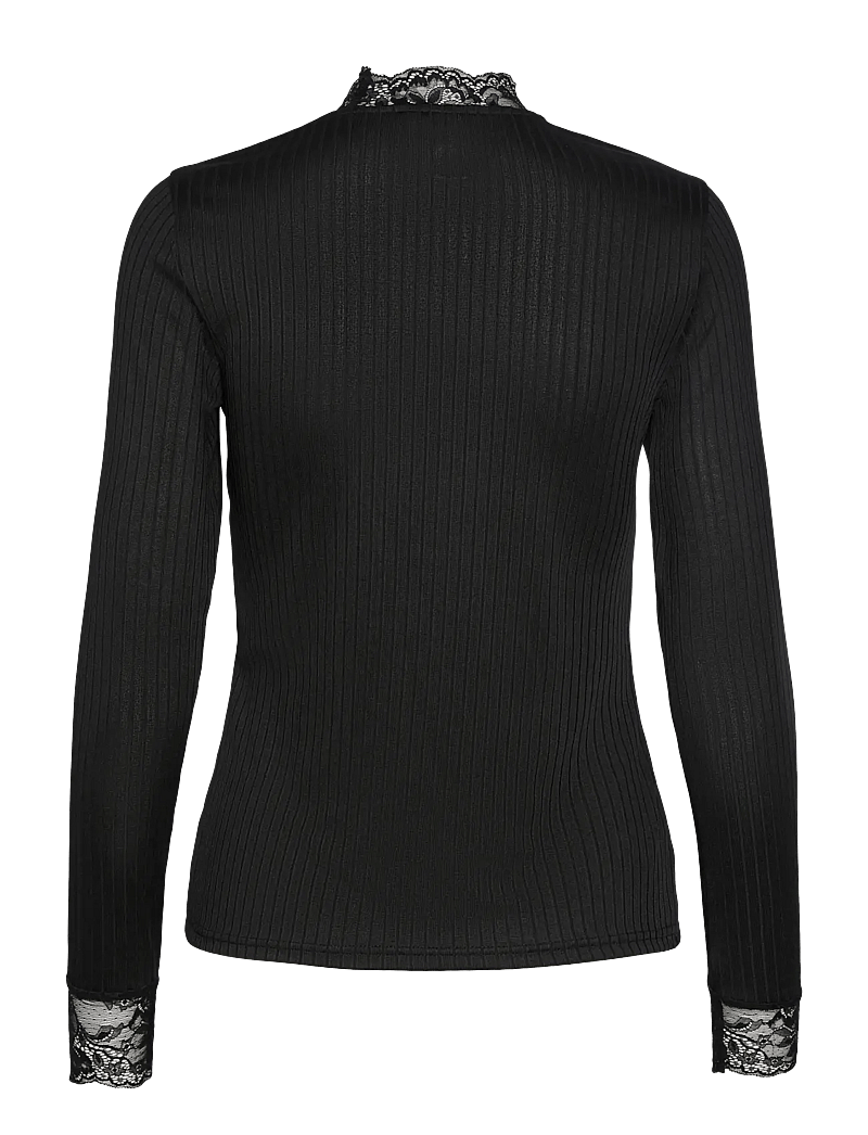 YAS - YASBLACE LS TOP S. NOOS - langärmlige tops - black - 2