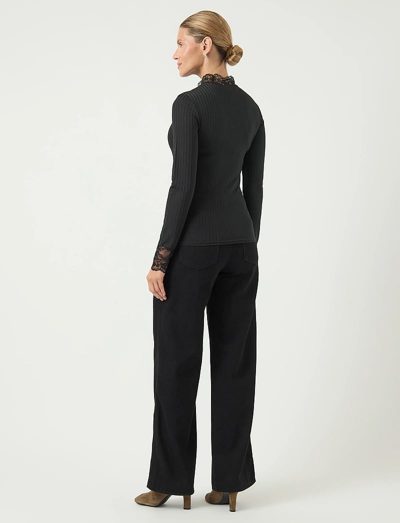 YAS - YASBLACE LS TOP S. NOOS - langärmlige tops - black - 3