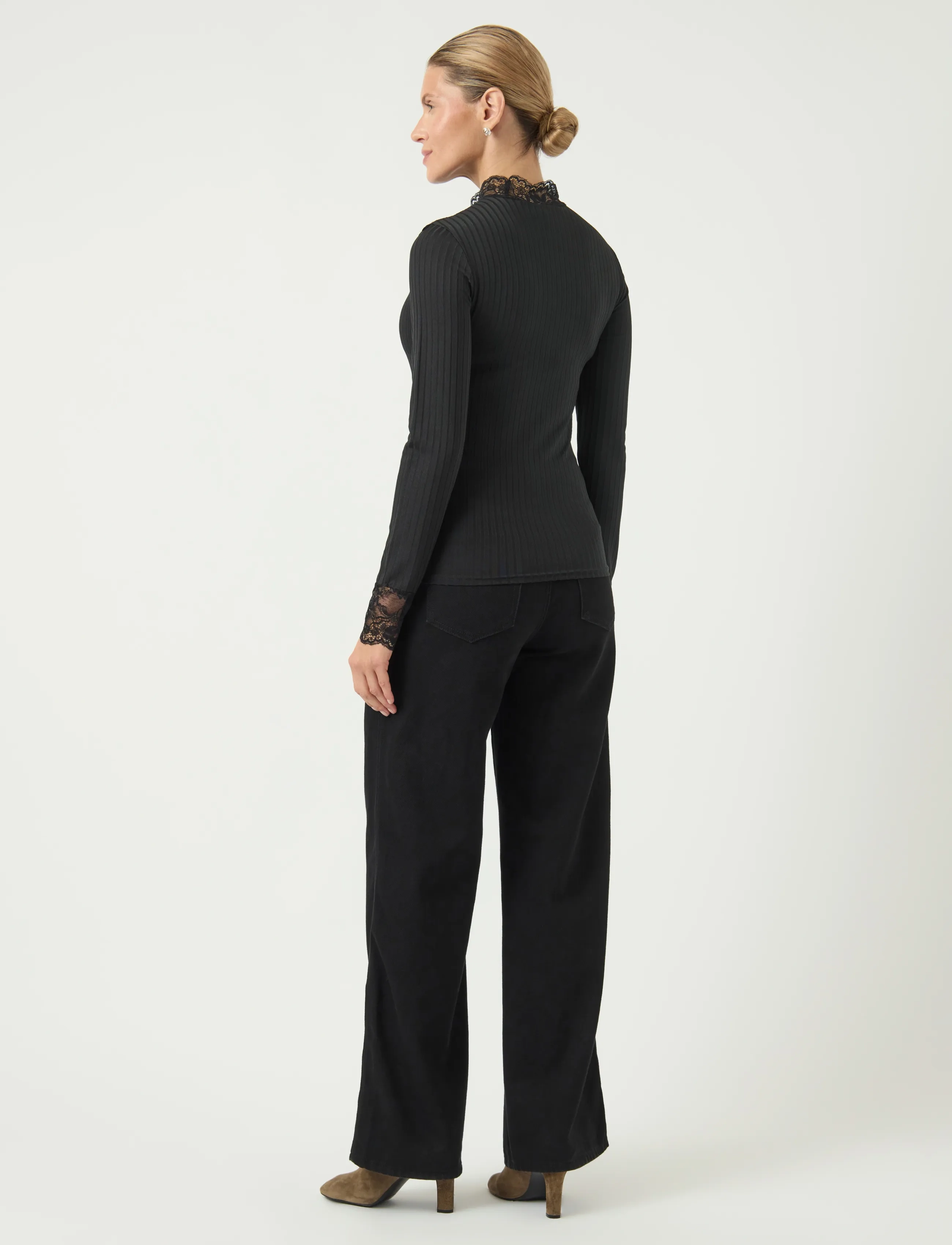 YAS - YASBLACE LS TOP S. NOOS - laveste priser - black - 3