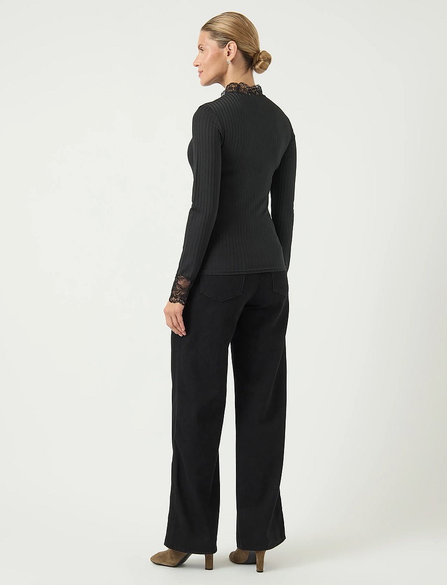 YAS - YASBLACE LS TOP S. NOOS - langærmede toppe - black - 3