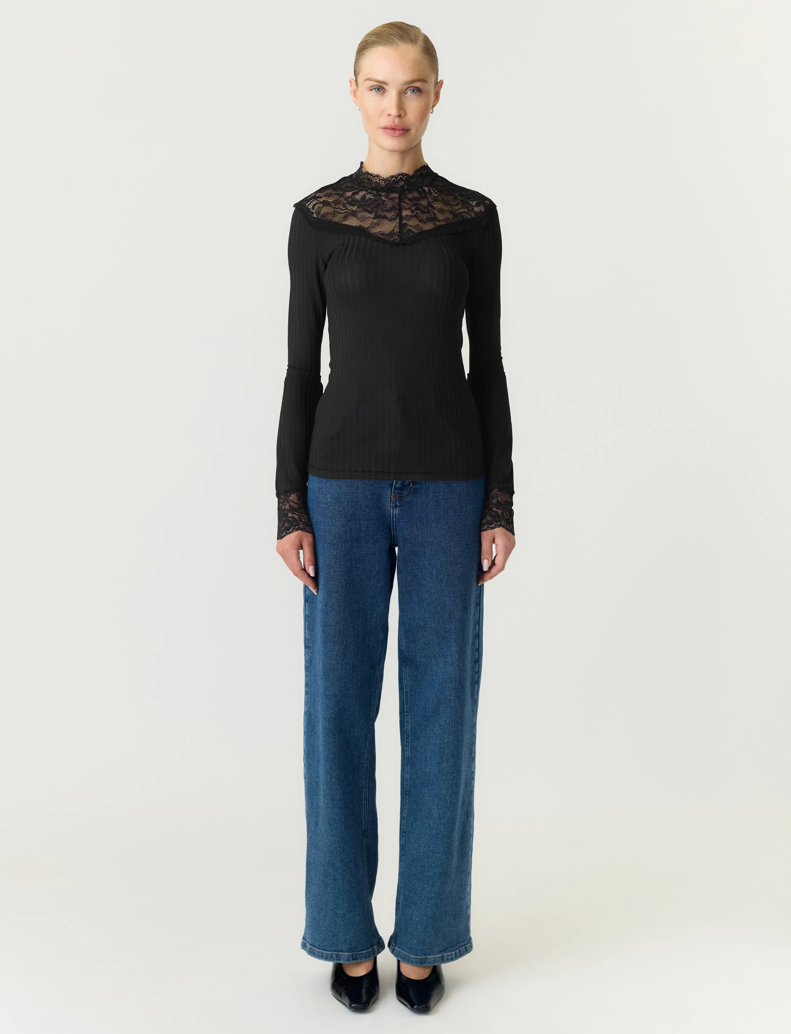 YAS - YASBLACE LS TOP S. NOOS - långärmade toppar - black - 4