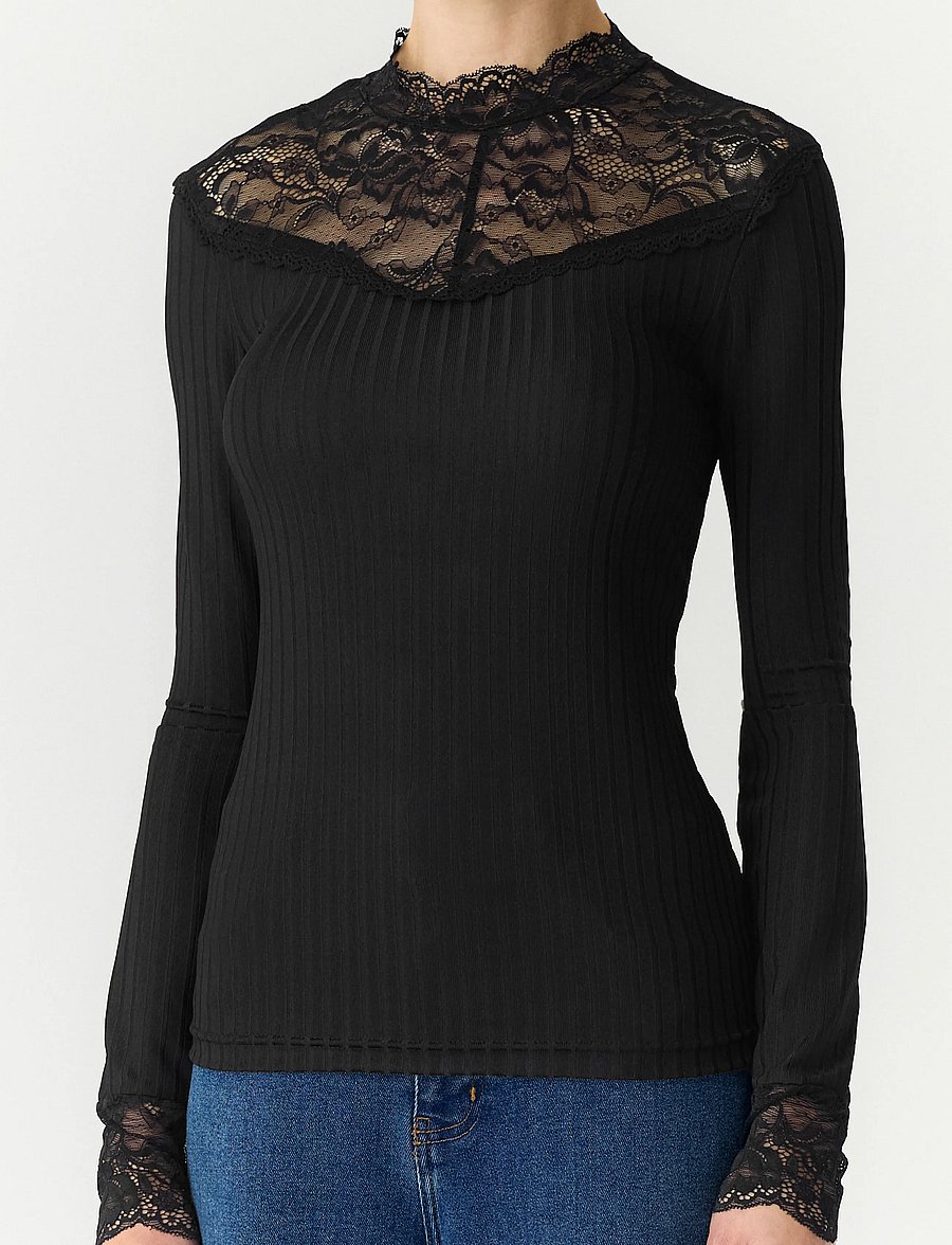 YAS - YASBLACE LS TOP S. NOOS - långärmade toppar - black - 5