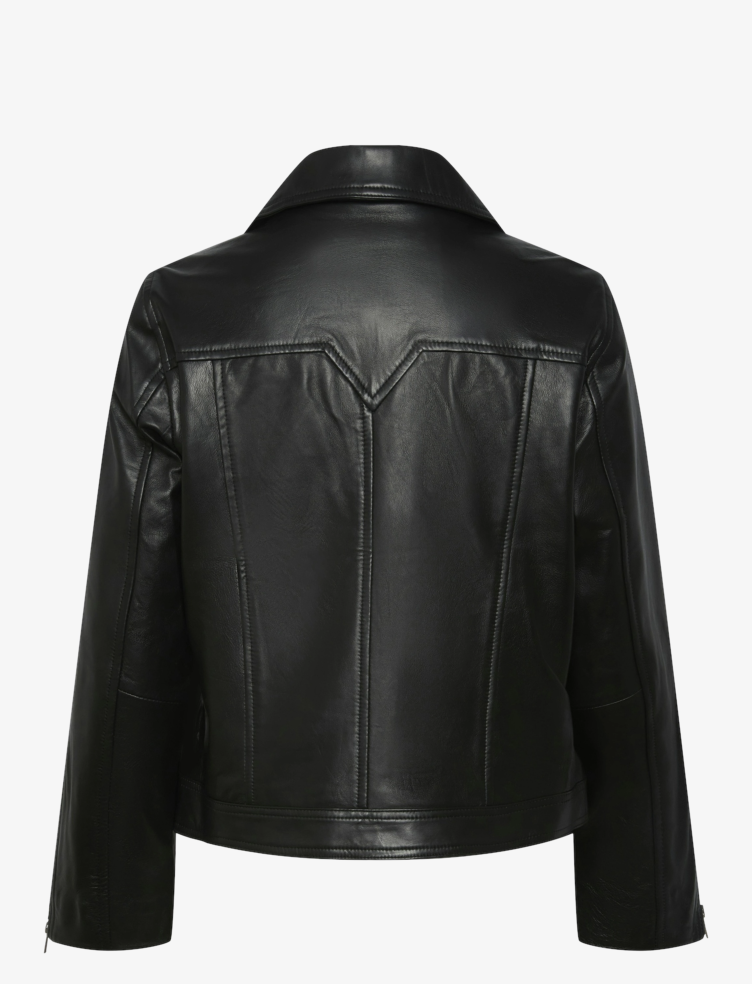 YAS - YASPHIL 7/8 LEATHER JACKET NOOS - black - 2