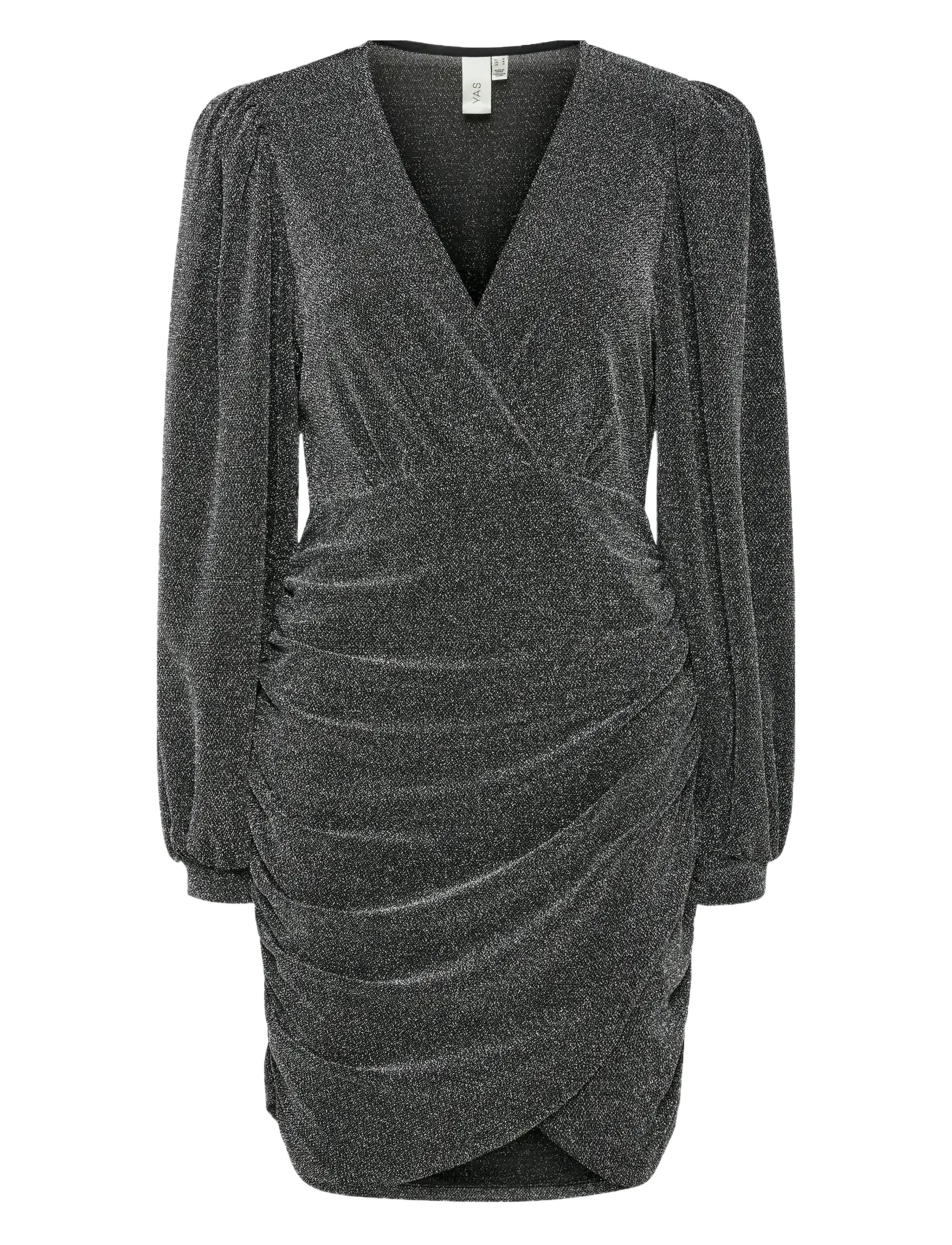 YAS Yastikka Ls Glitter Kleid - Show Schwarz - XS - Damen