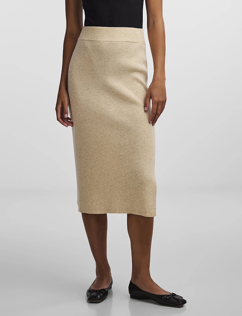 YAS - YASASSI HW MIDI KNIT SKIRT S. NOOS - strickröcke - birch - 0