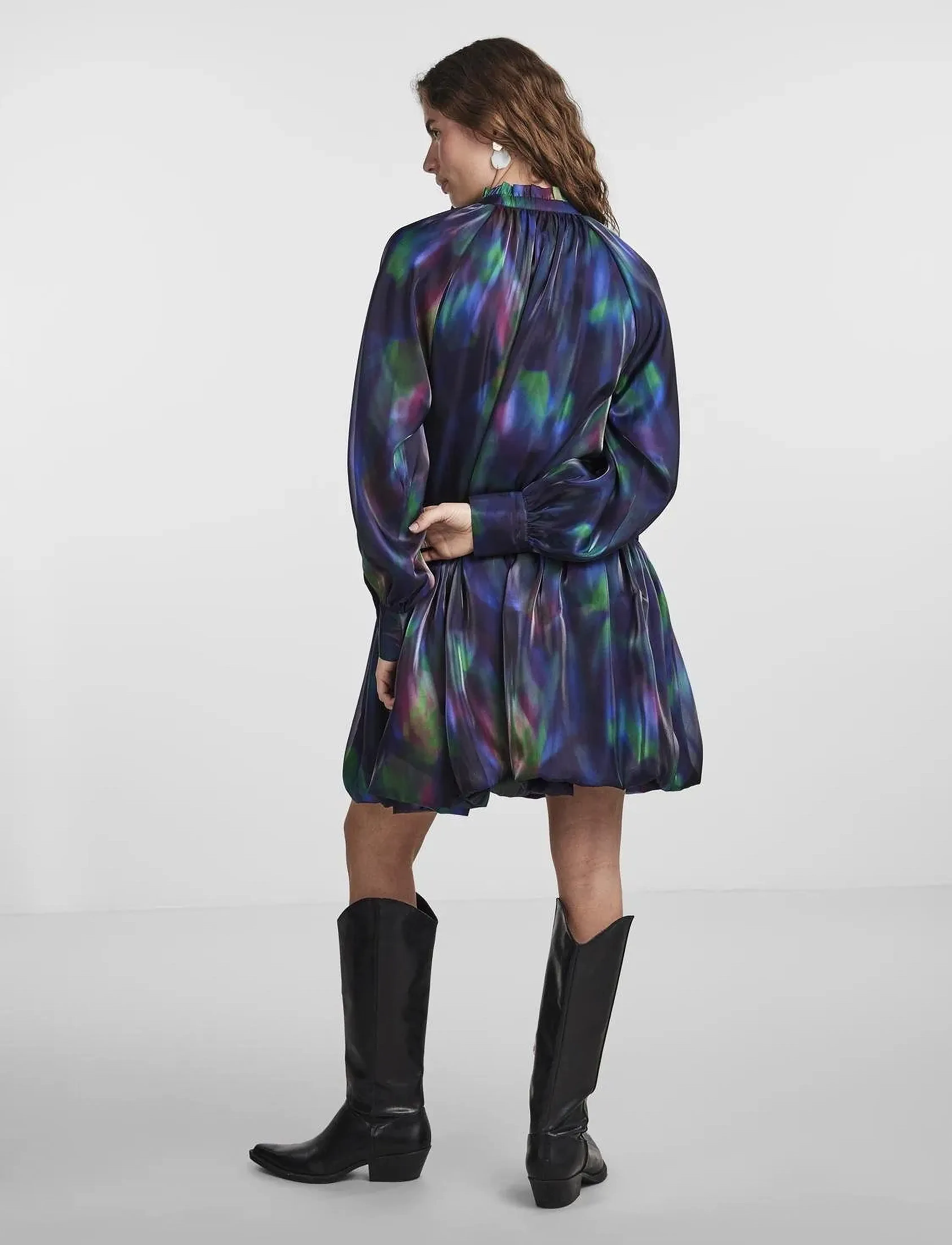 YAS - YASAURORA LS DRESS - SHOW - festkjoler - black - 3