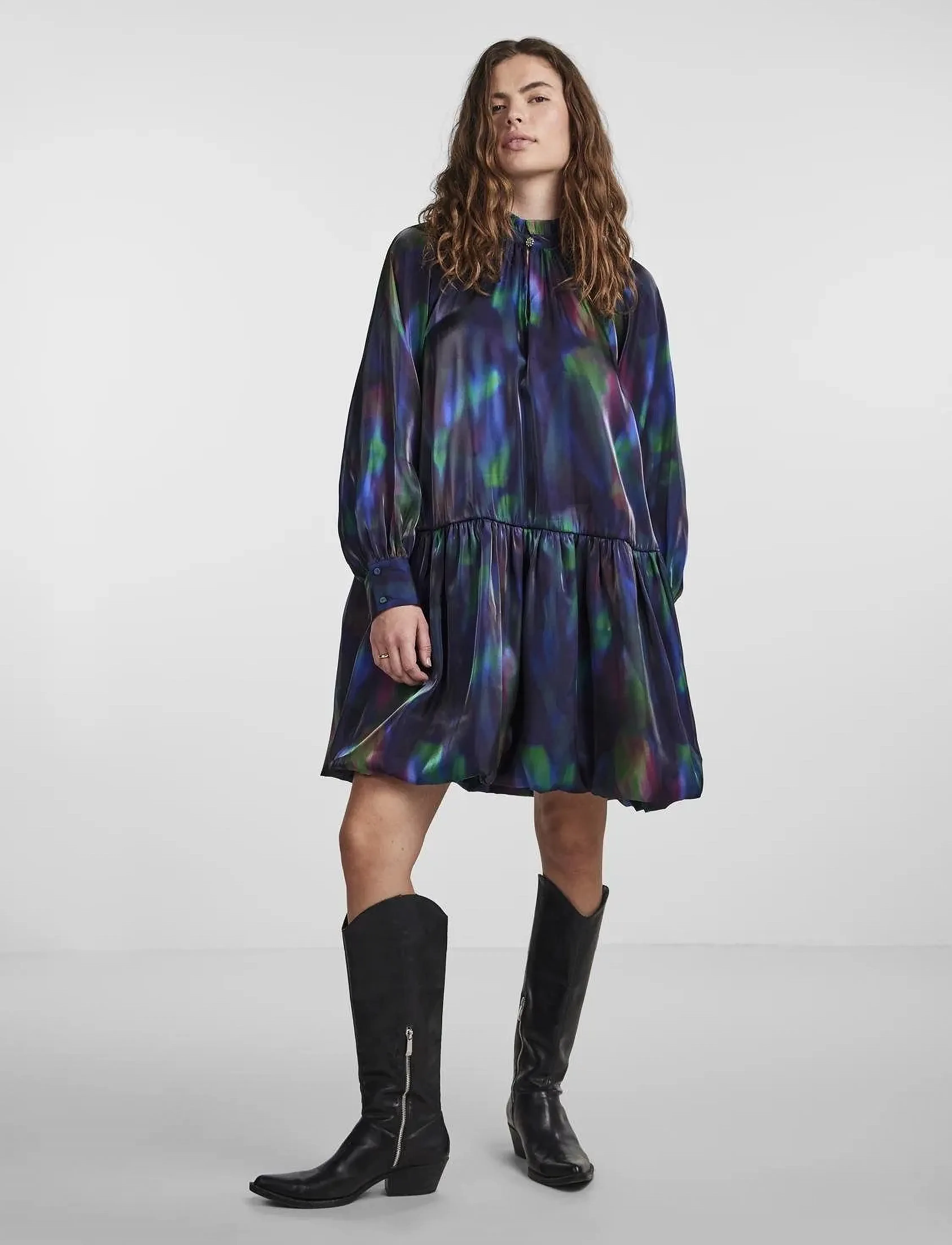 YAS - YASAURORA LS DRESS - SHOW - festkjoler - black - 4