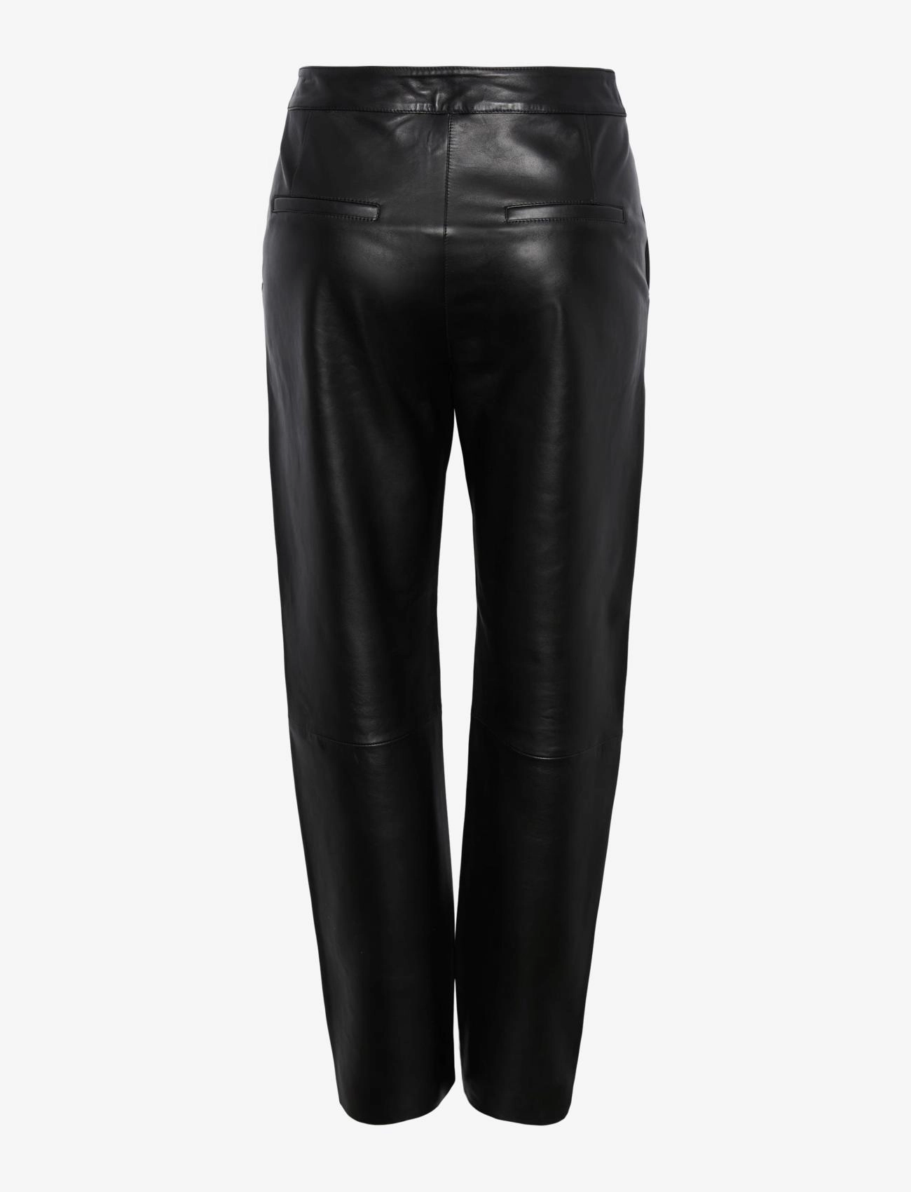 YAS - YASLINE HMW LEATHER PANT NOOS - black - 2