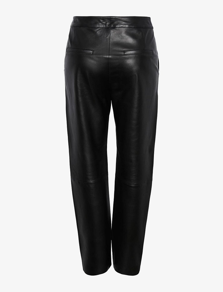 YAS - YASLINE HMW LEATHER PANT NOOS - black - 2