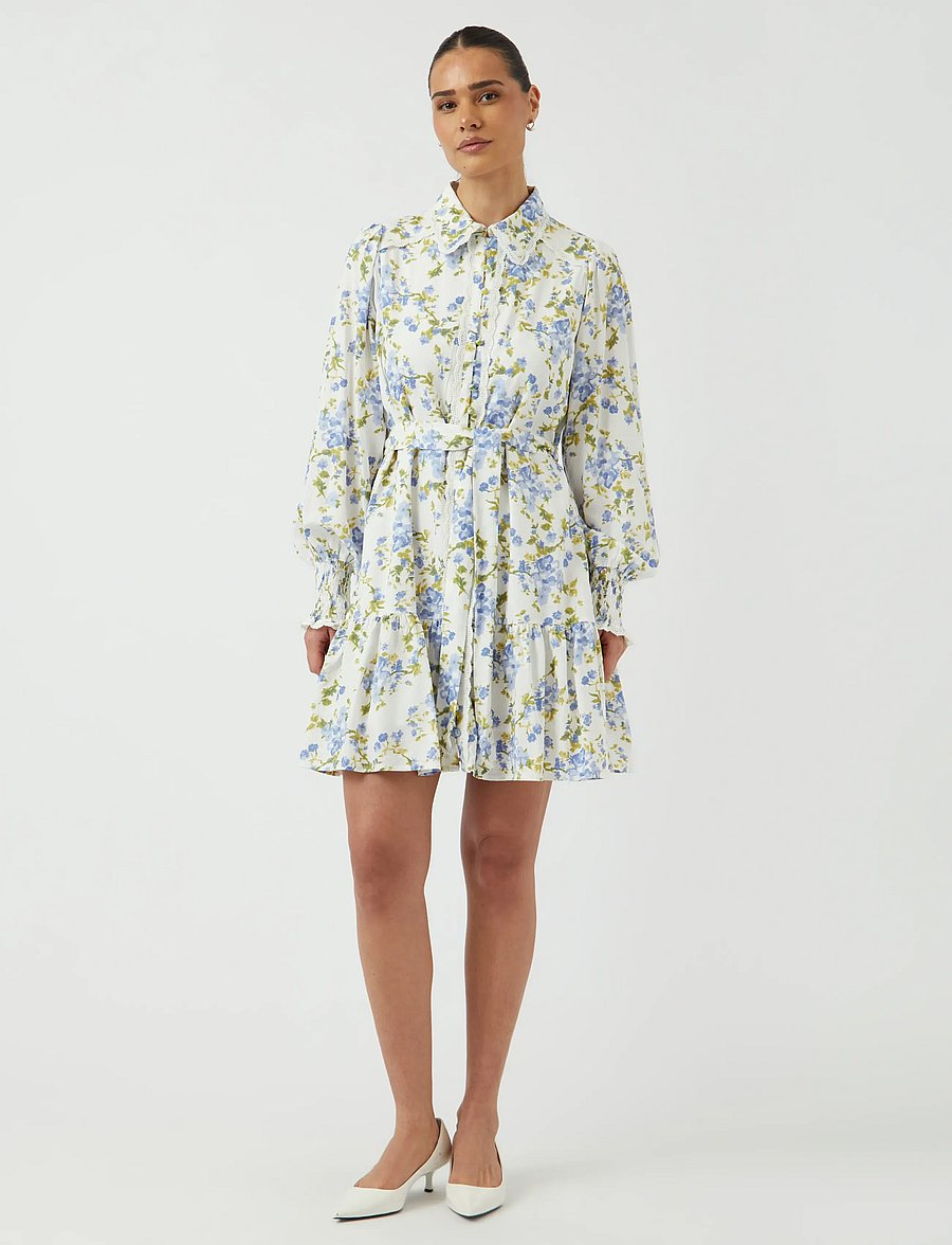 YAS - YASTILERA LS SHIRT DRESS S. NOOS - robes chemises - star white - 4
