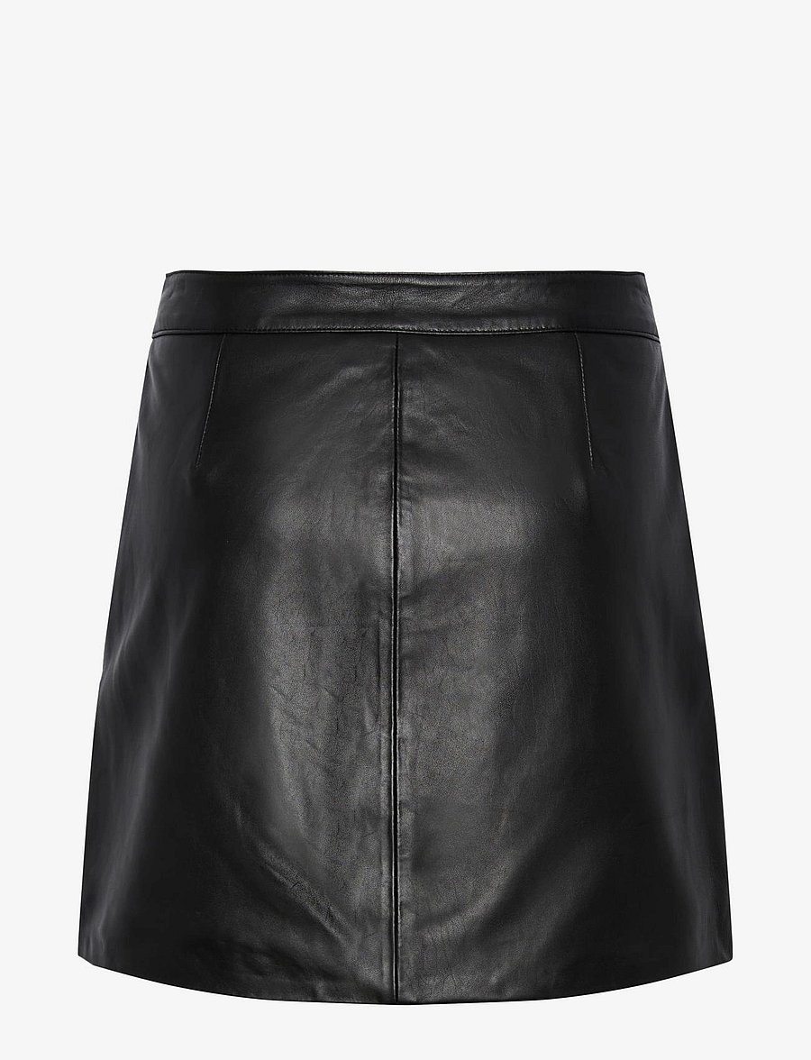 YAS - YASLYMA HMW LEATHER SKIRT NOOS - leather skirts - black - 2