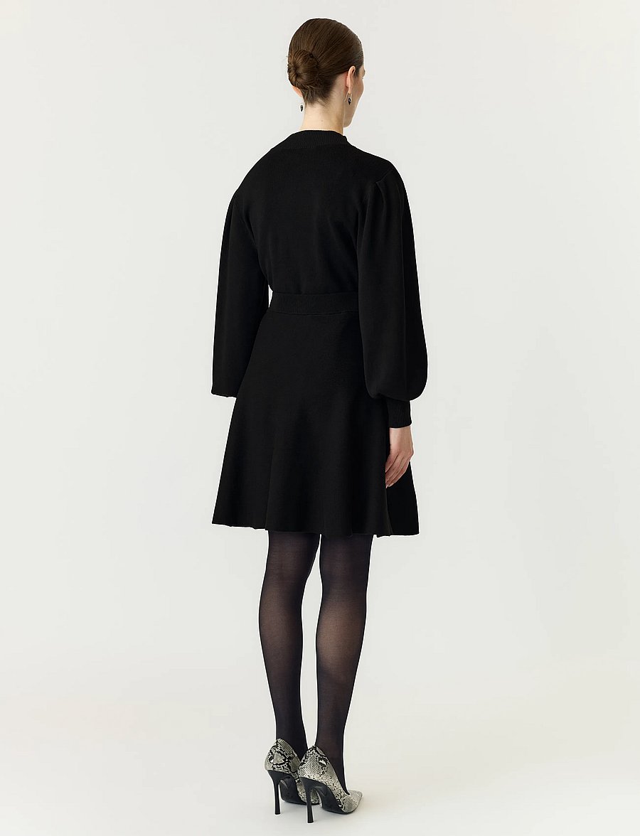 YAS - YASFONNY HW KNIT SKIRT S. NOOS - strikkede nederdele - black - 3