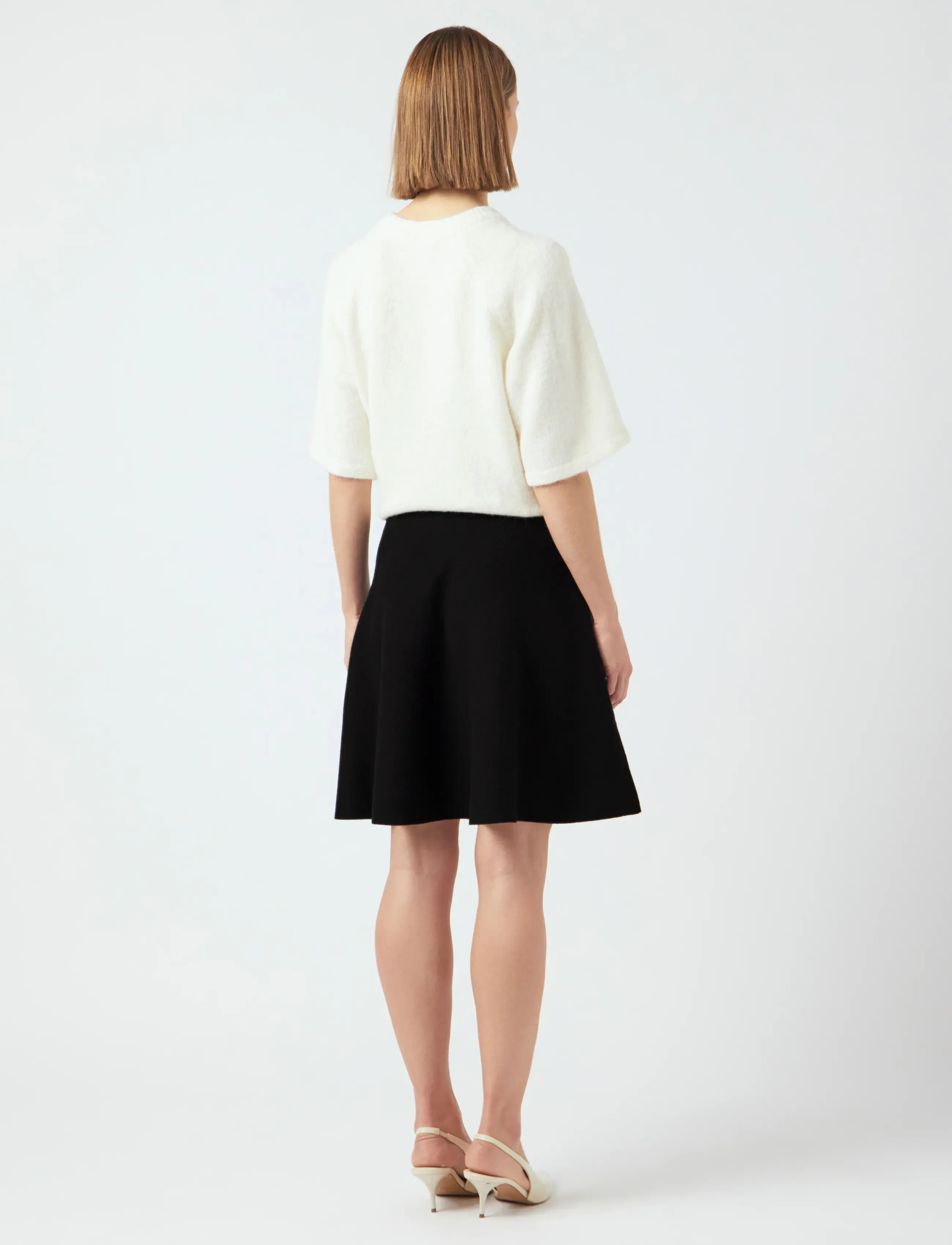 YAS - YASFONNY HW KNIT SKIRT S. NOOS - strikkede nederdele - black - 3