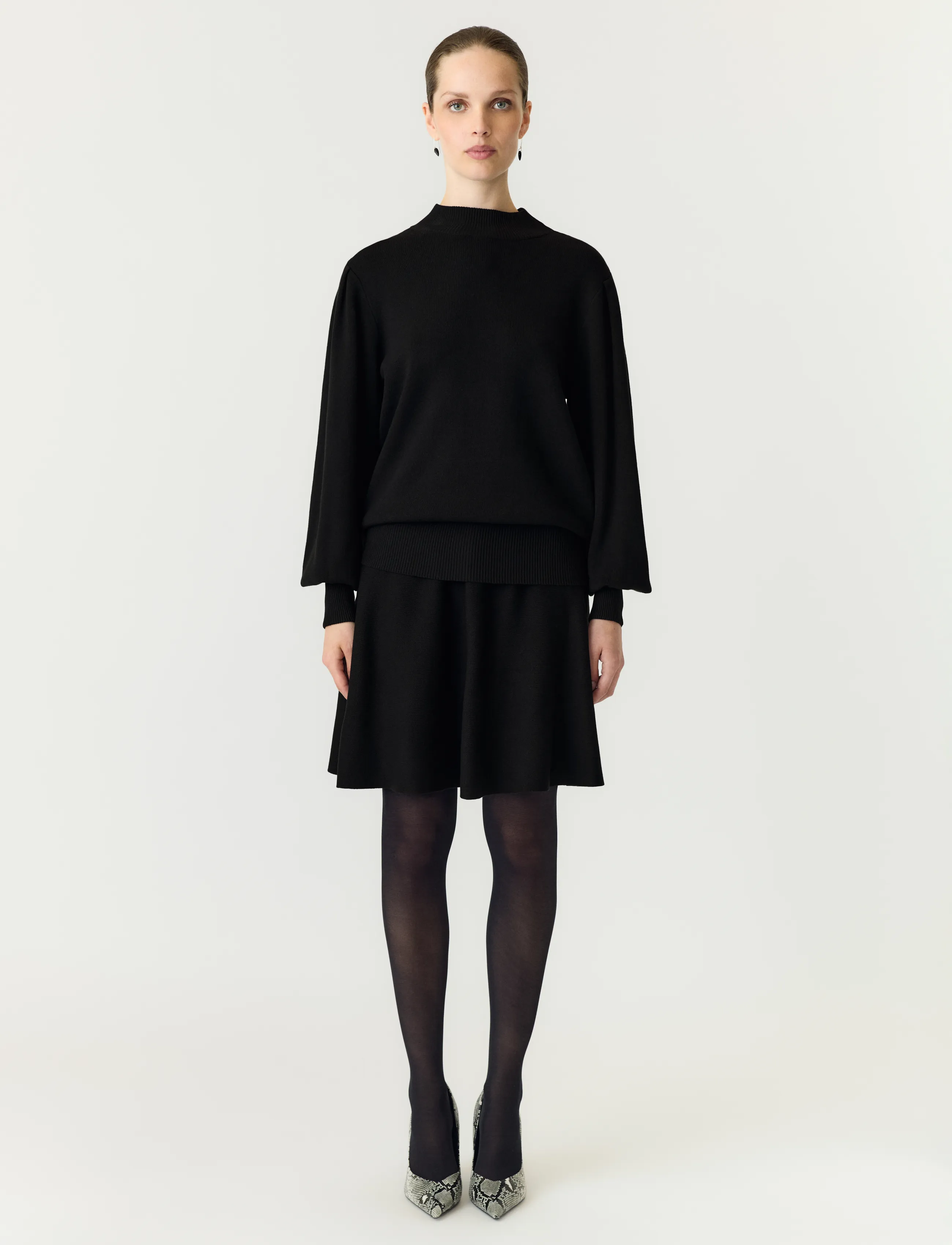 YAS - YASFONNY HW KNIT SKIRT S. NOOS - strikkede nederdele - black - 4