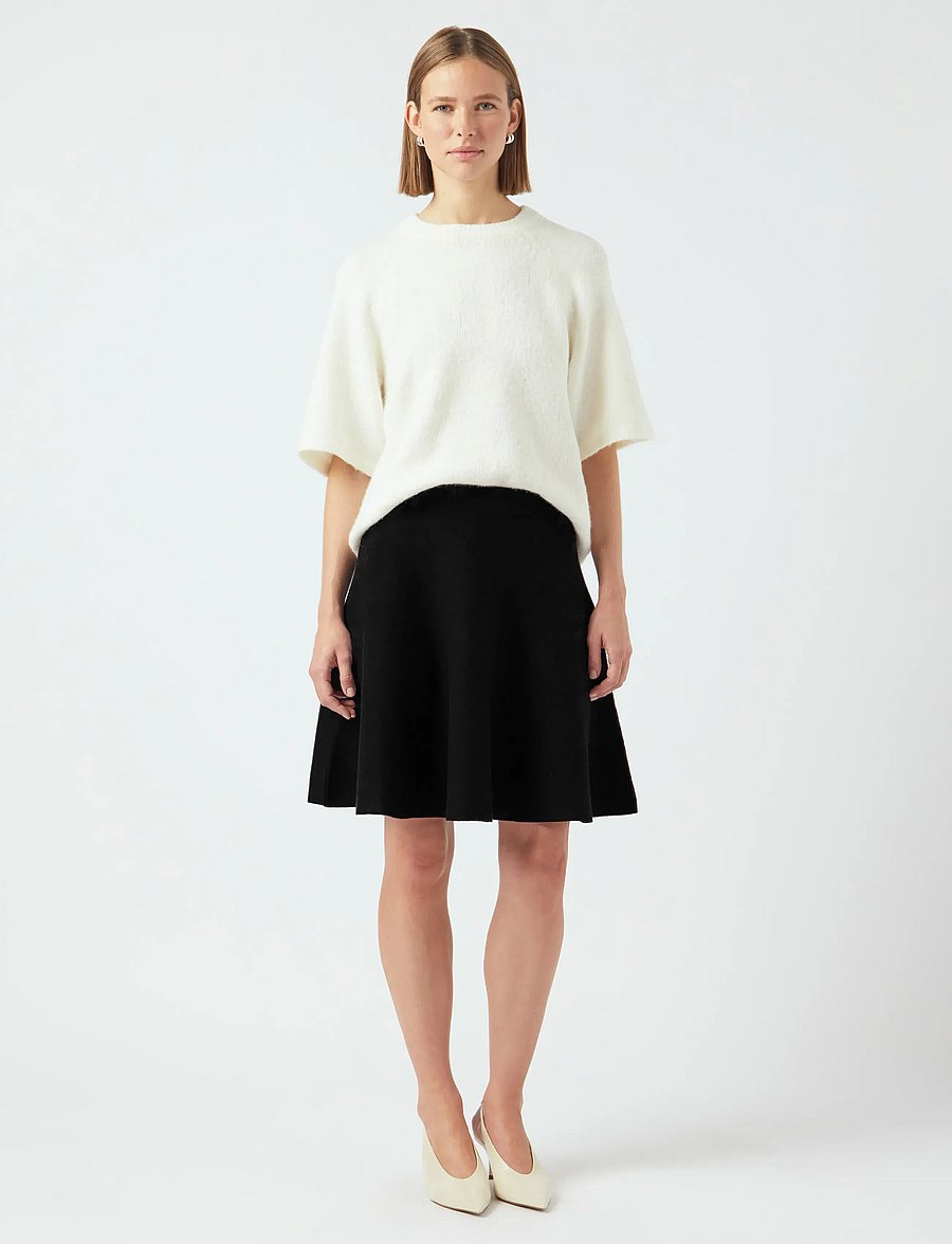 YAS - YASFONNY HW KNIT SKIRT S. NOOS - strikkede nederdele - black - 5