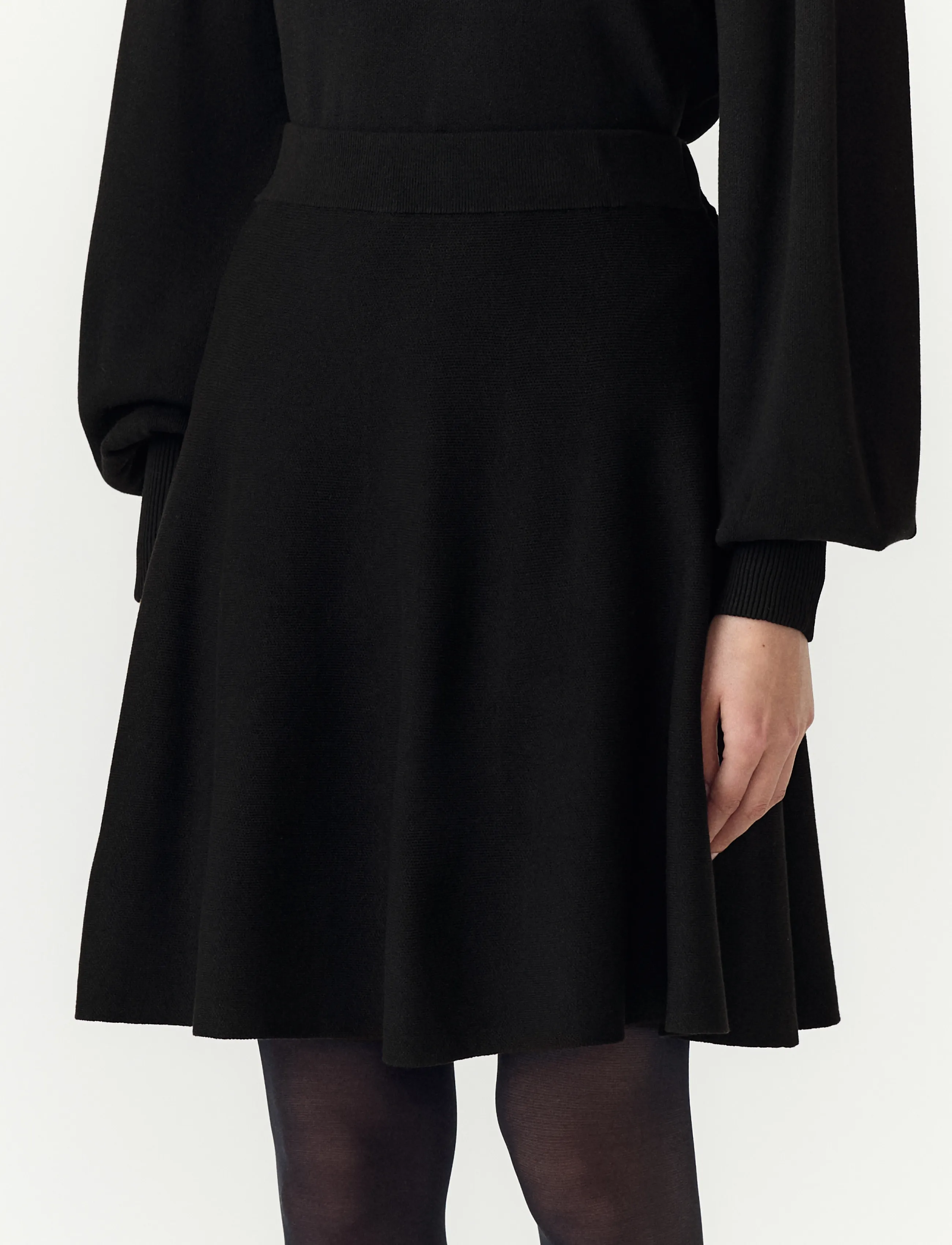 YAS - YASFONNY HW KNIT SKIRT S. NOOS - strikkede nederdele - black - 5