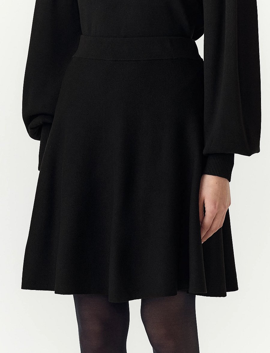 YAS - YASFONNY HW KNIT SKIRT S. NOOS - strikkede nederdele - black - 5