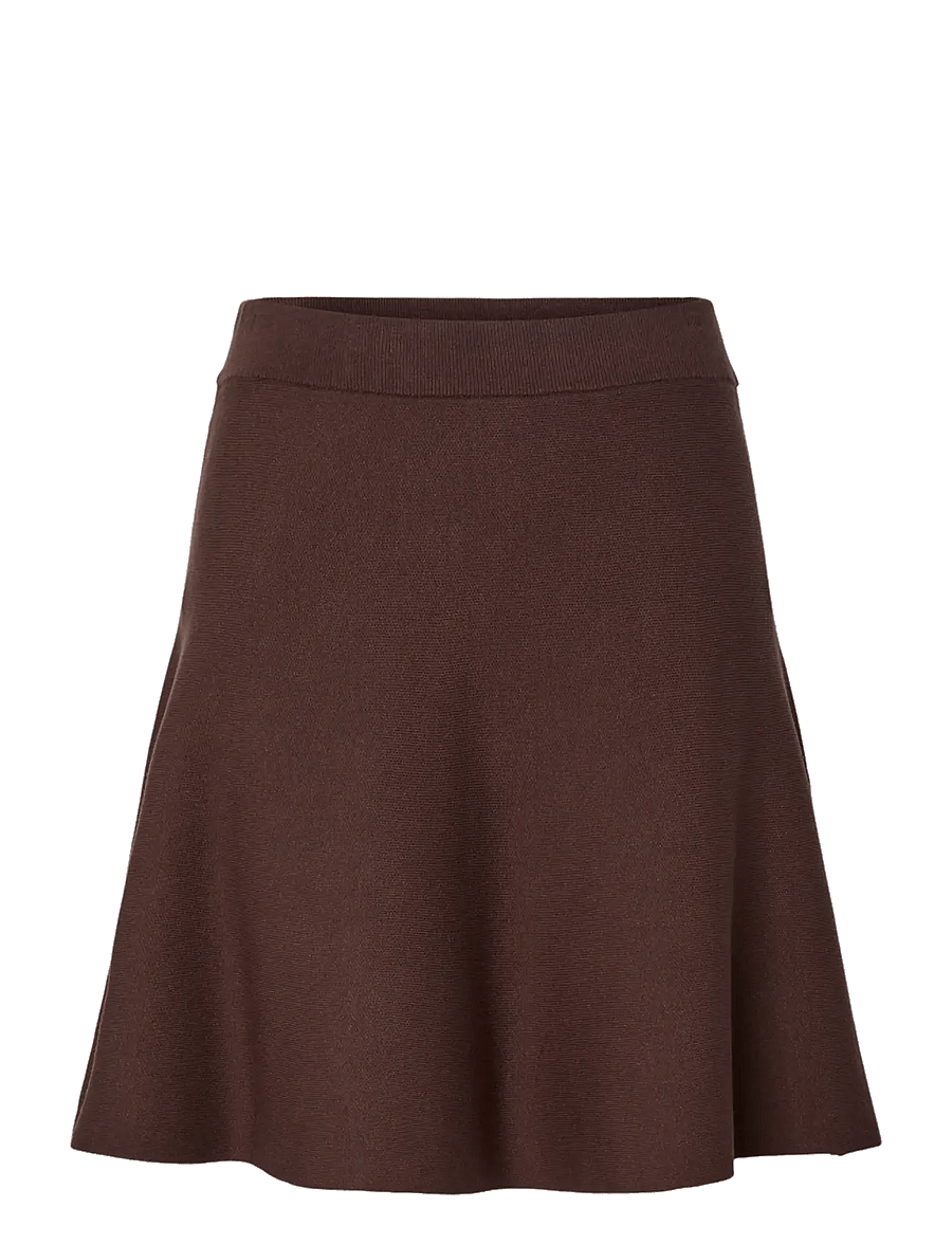 YAS - YASFONNY HW KNIT SKIRT S. NOOS - strikkede nederdele - chocolate brown - 1