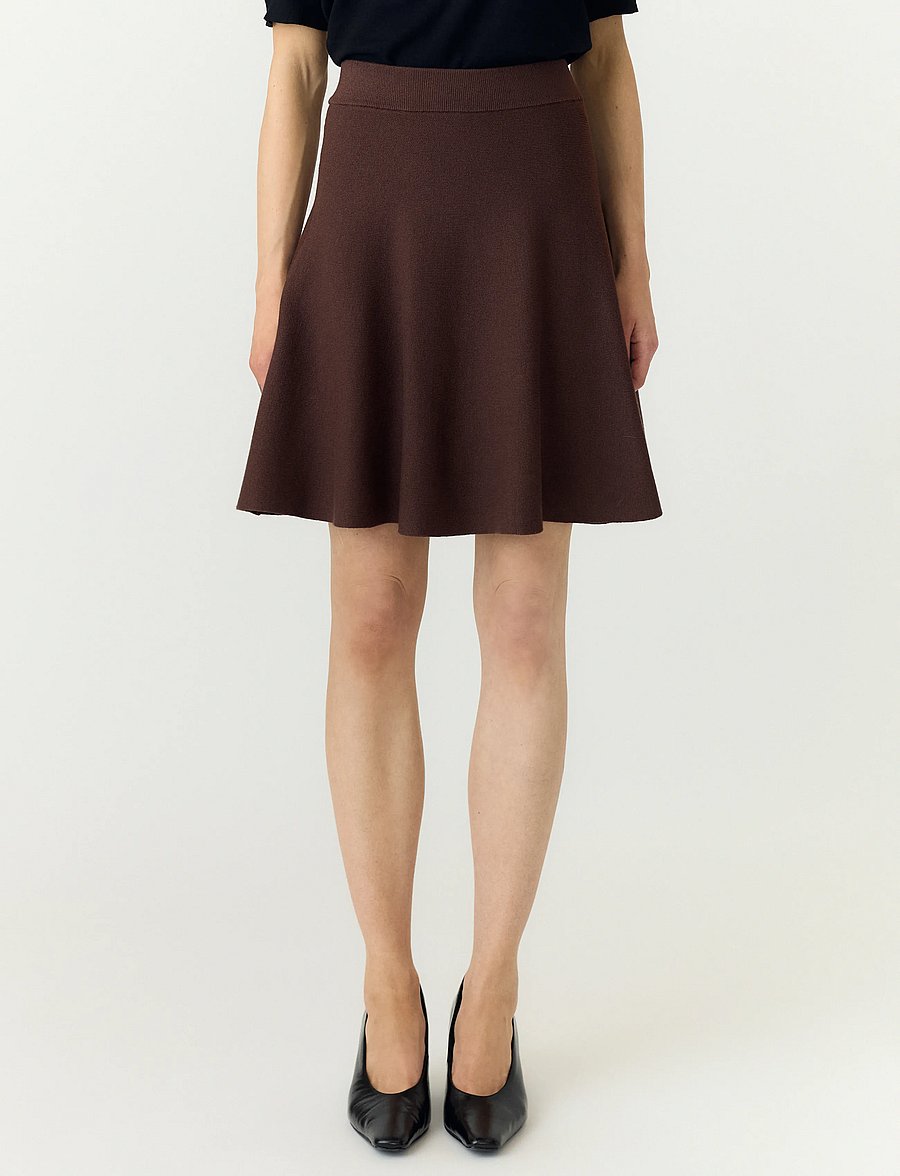 YAS - YASFONNY HW KNIT SKIRT S. NOOS - strikkede nederdele - chocolate brown - 0