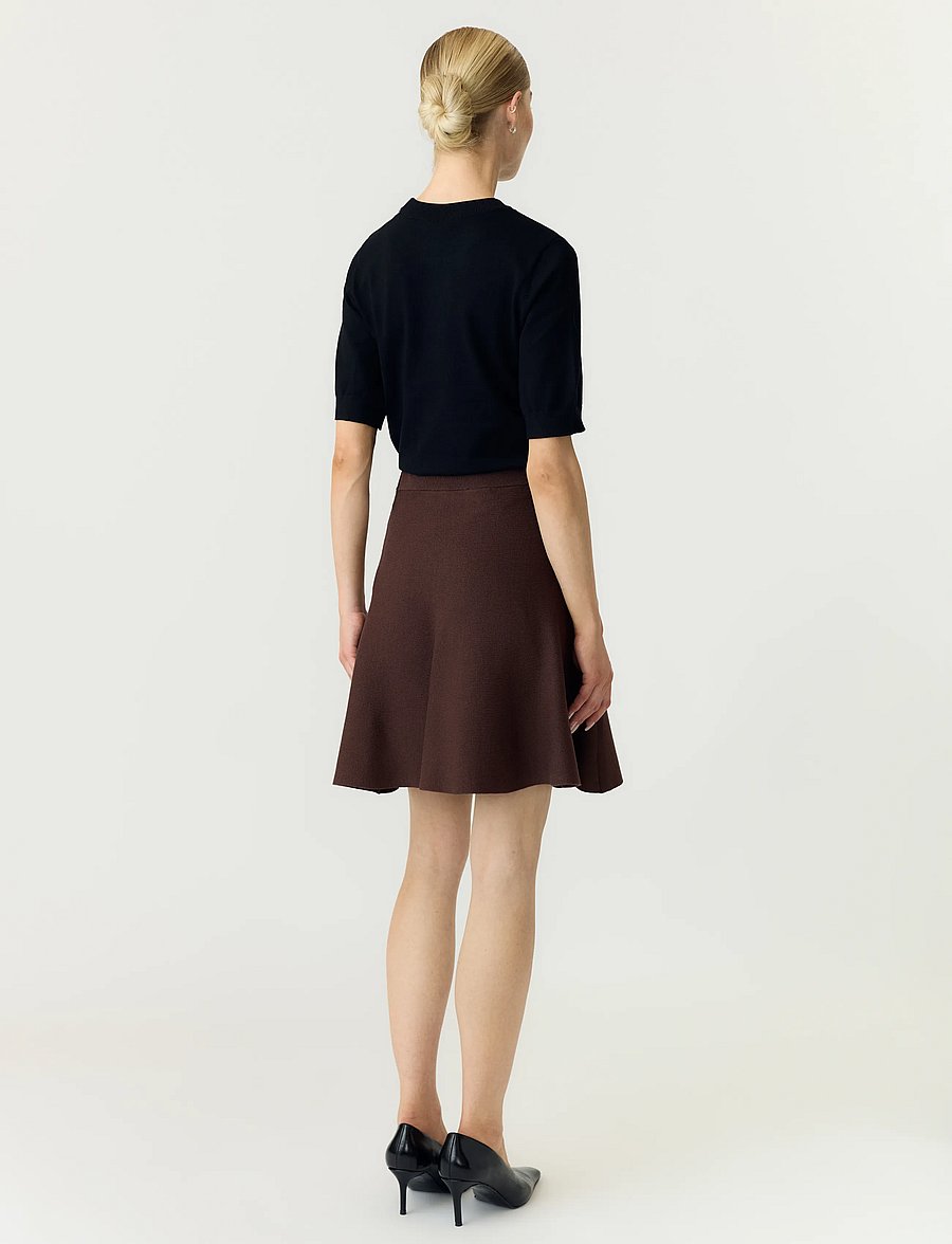 YAS - YASFONNY HW KNIT SKIRT S. NOOS - strikkede nederdele - chocolate brown - 3