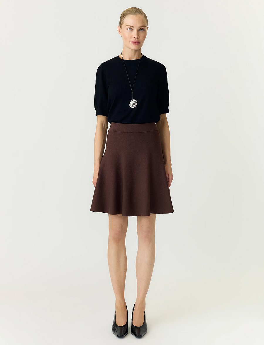 YAS - YASFONNY HW KNIT SKIRT S. NOOS - strikkede nederdele - chocolate brown - 4