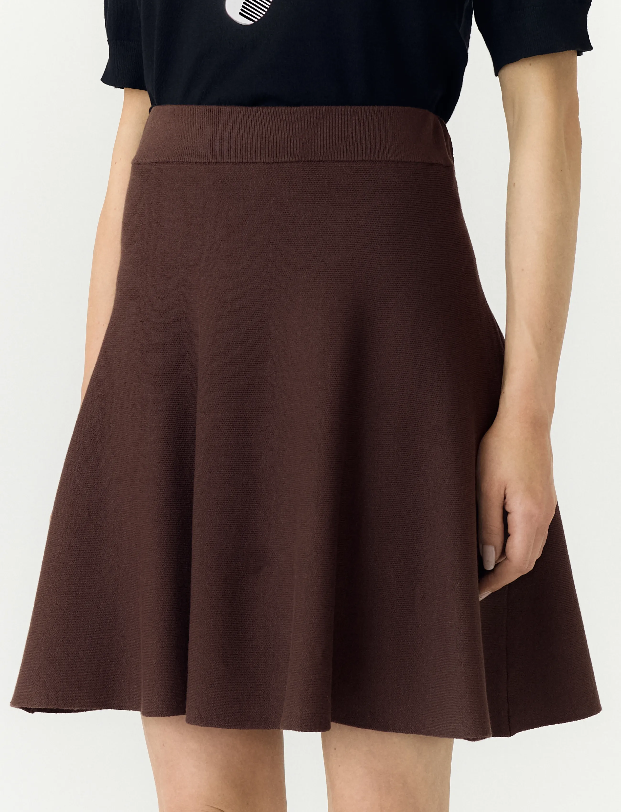 YAS - YASFONNY HW KNIT SKIRT S. NOOS - stickade kjolar - chocolate brown - 5