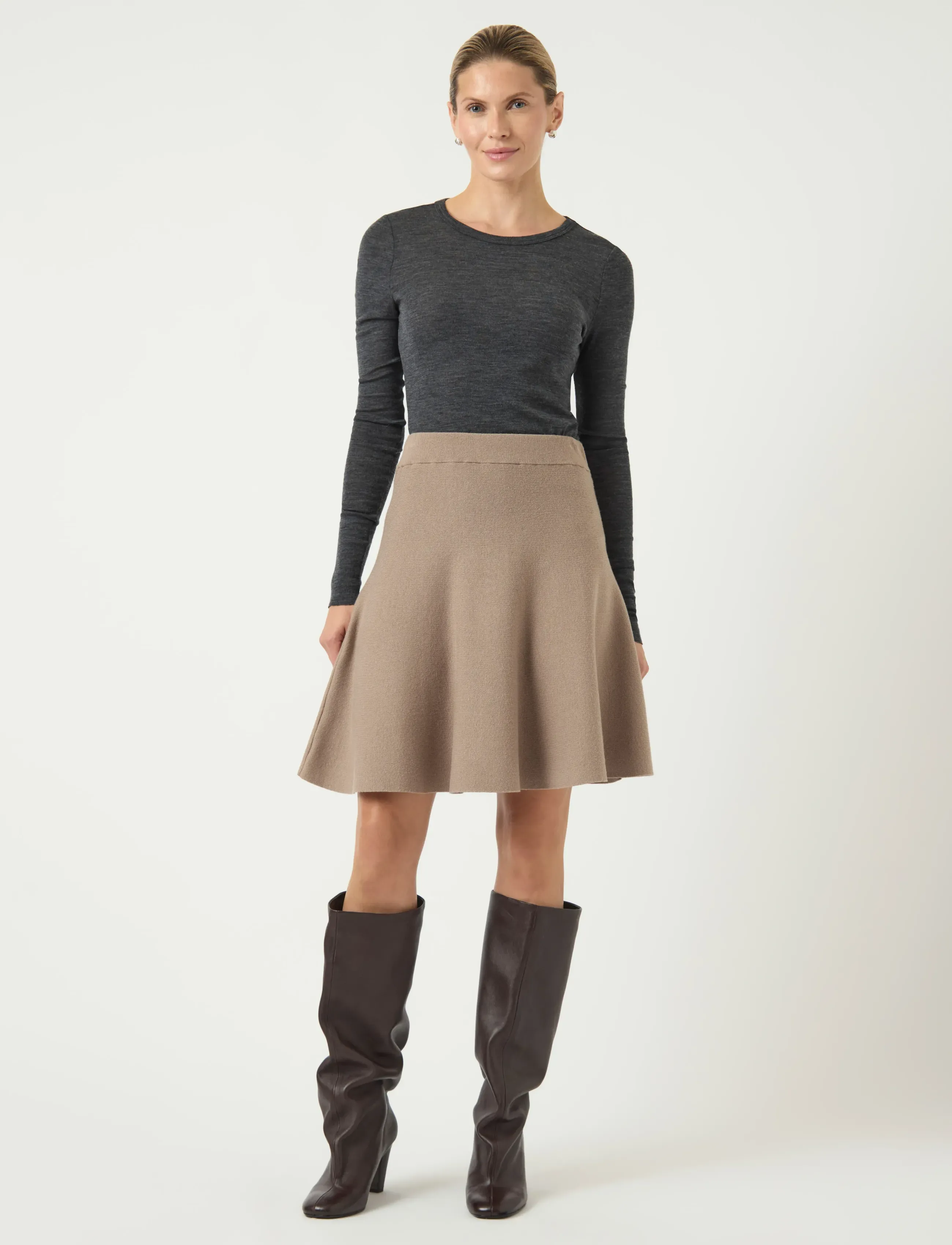 YAS - YASFONNY HW KNIT SKIRT S. NOOS - strikkede nederdele - fungi - 5
