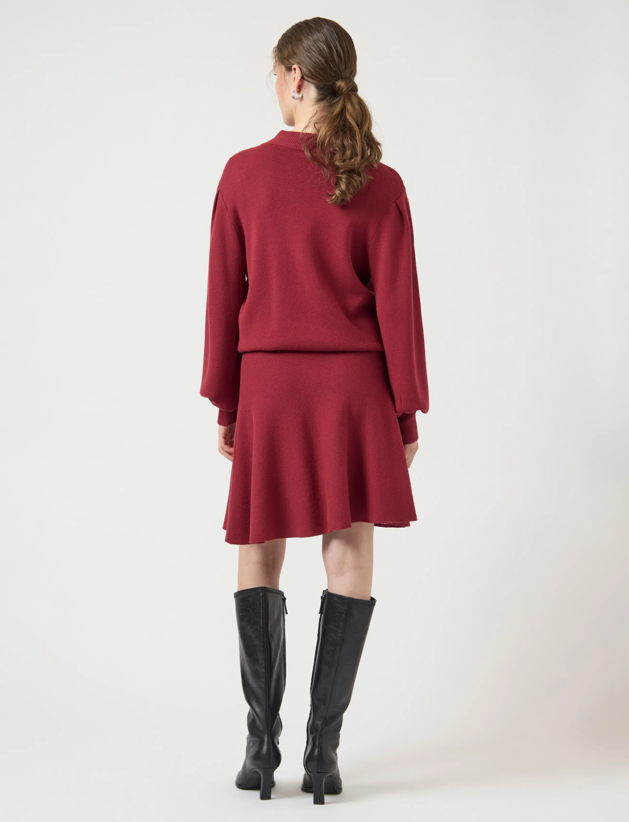 YAS - YASFONNY HW KNIT SKIRT S. NOOS - strikkede nederdele - tibetan red - 3