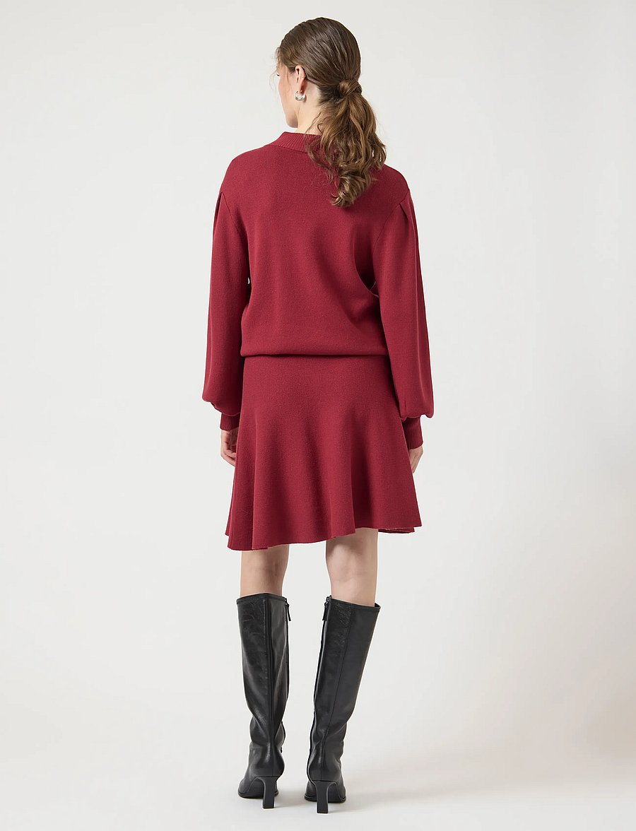 YAS - YASFONNY HW KNIT SKIRT S. NOOS - strikkede nederdele - tibetan red - 3