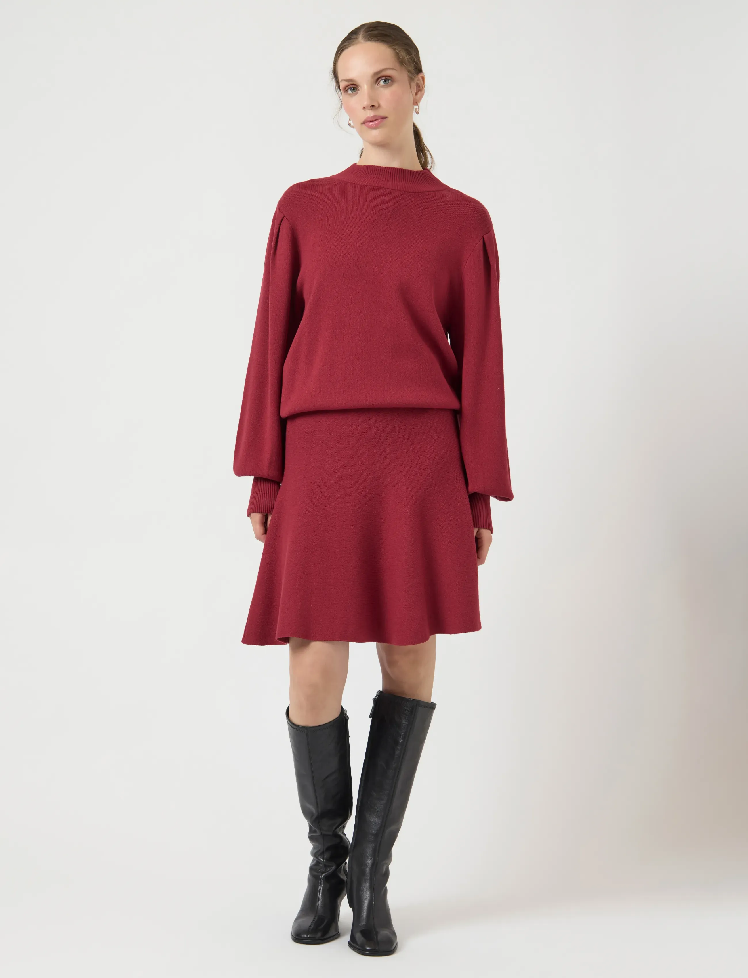 YAS - YASFONNY HW KNIT SKIRT S. NOOS - strikkede nederdele - tibetan red - 4
