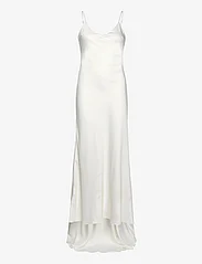 YAS - YASDOTTEA STRAP VNECK MAXI TRAIN DRESS S - „slip" suknelės - star white - 0