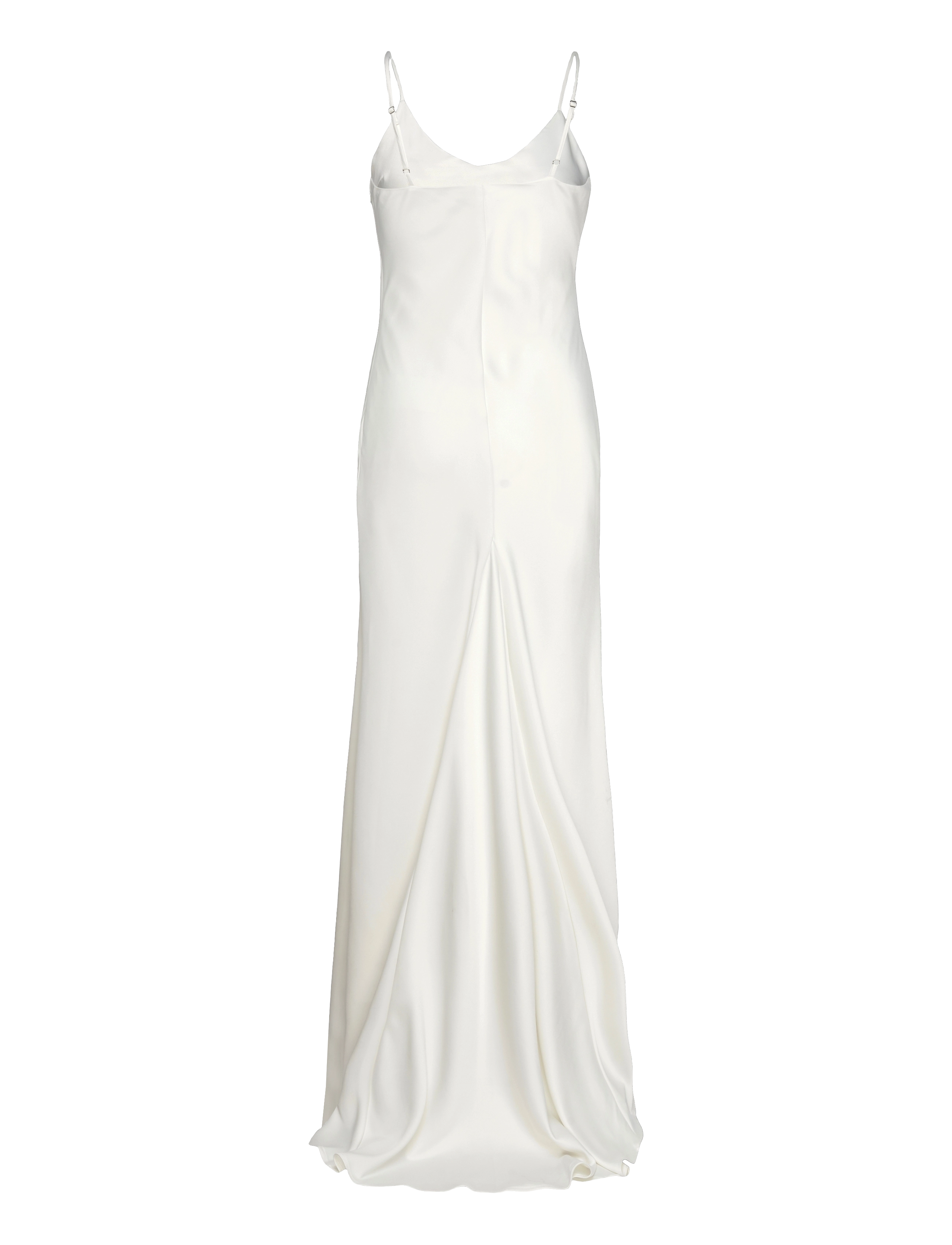 YAS - YASDOTTEA STRAP VNECK MAXI TRAIN DRESS S - star white - 1