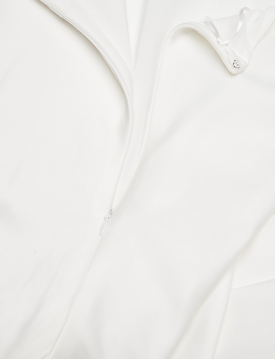 YAS - YASDOTTEA STRAP VNECK MAXI TRAIN DRESS S - star white - 2