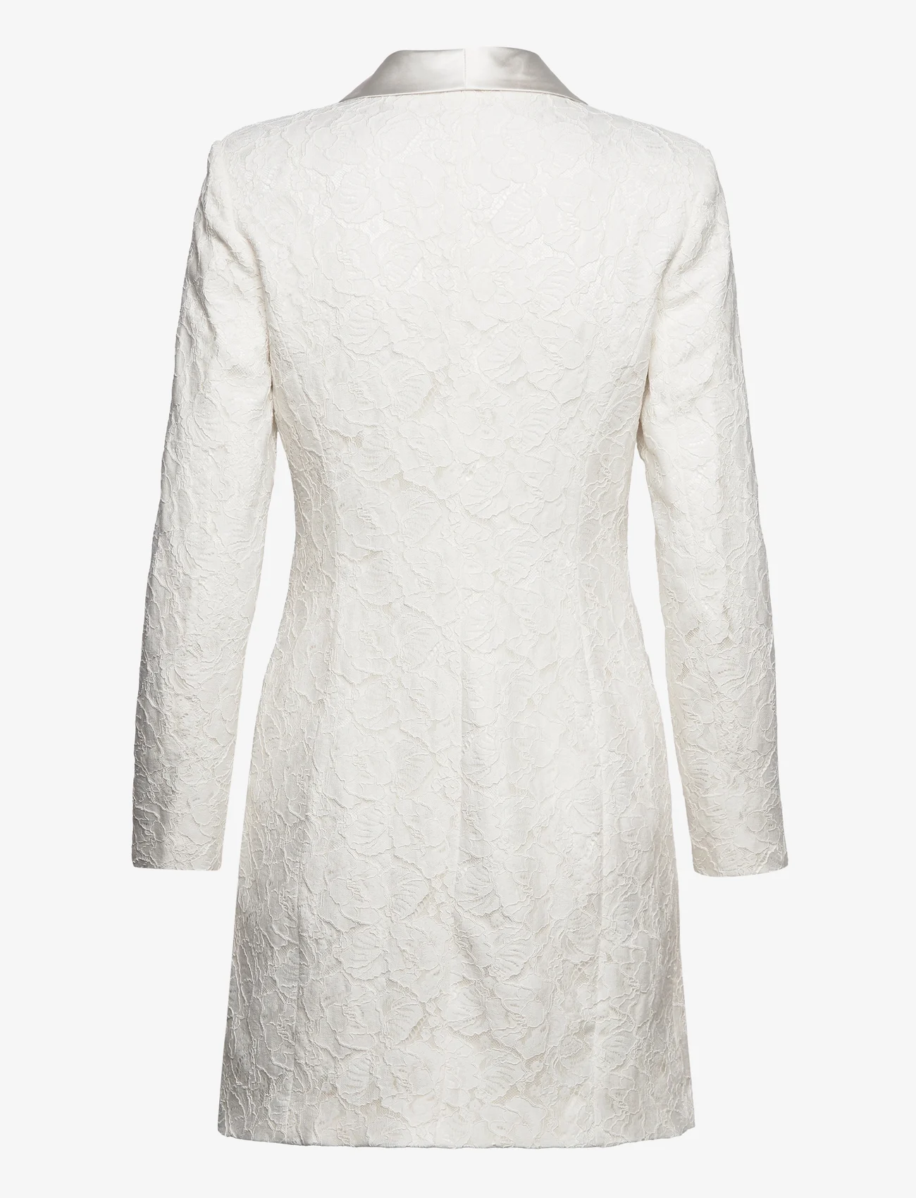 YAS - YASYARA LS LACE BLAZER DRESS - CELEB - odzież imprezowa w cenach outletowych - star white - 1