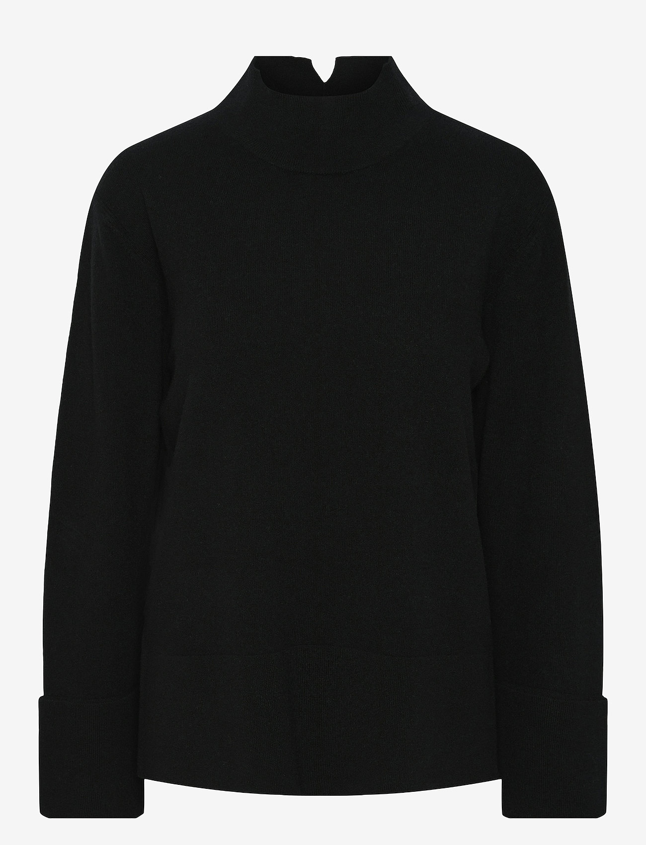 YAS - YASEMILIE HIGHNECK KNIT PULLOVER S. NOOS - stickade tröjor - black - 1