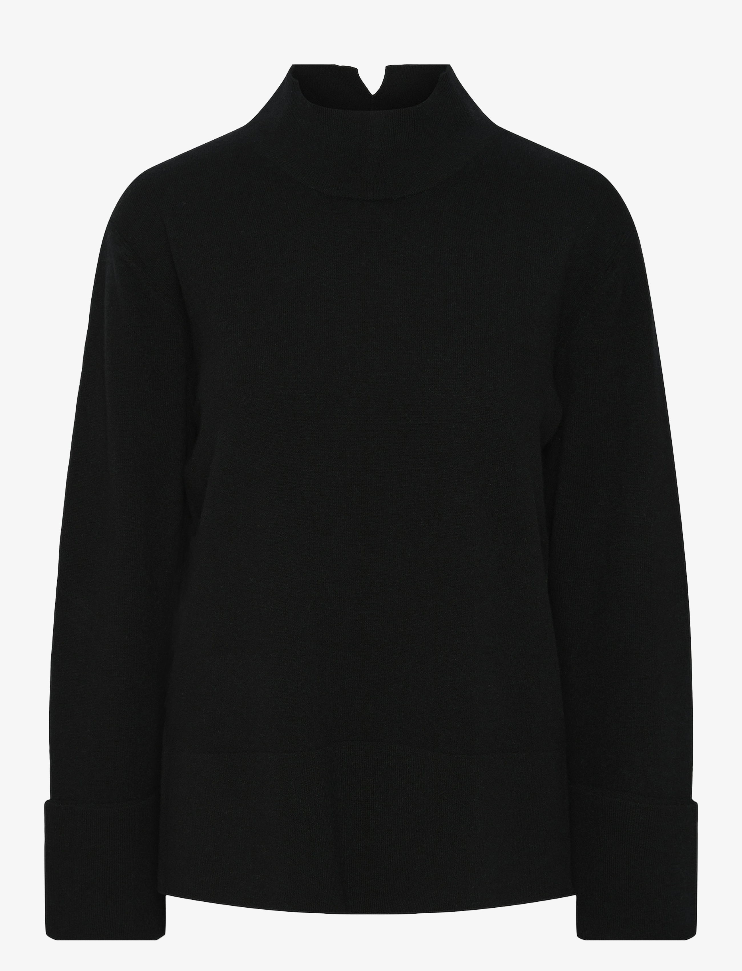 YAS YASEMILIE HIGHNECK KNIT PULLOVER S. NOOS - Poolopaidat - BLACK / black