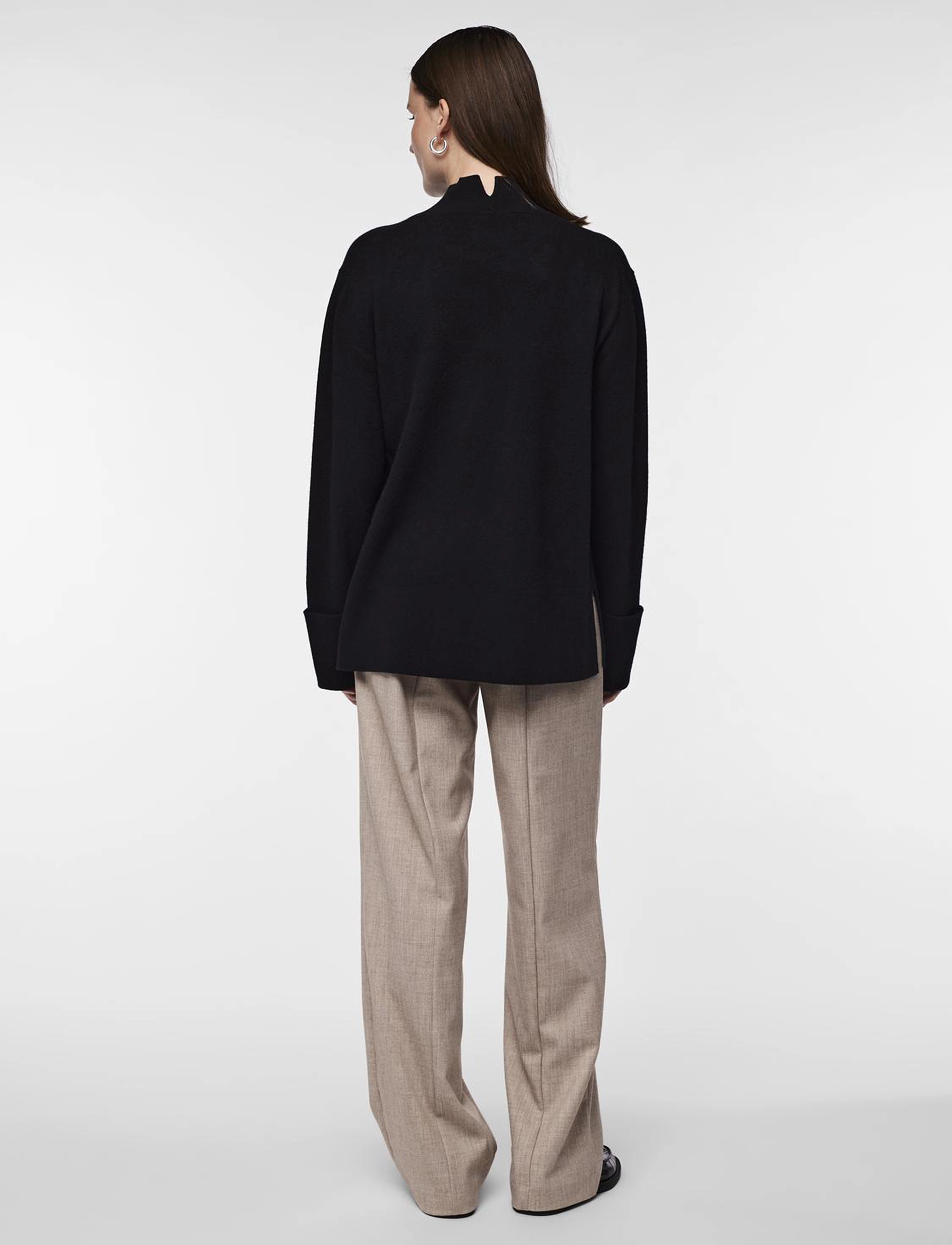 YAS - YASEMILIE HIGHNECK KNIT PULLOVER S. NOOS - neulepuserot - black - 3