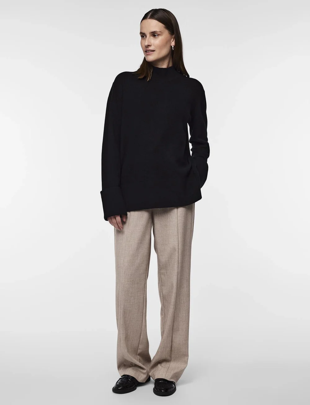 YAS - YASEMILIE HIGHNECK KNIT PULLOVER S. NOOS - striktrøjer - black - 4