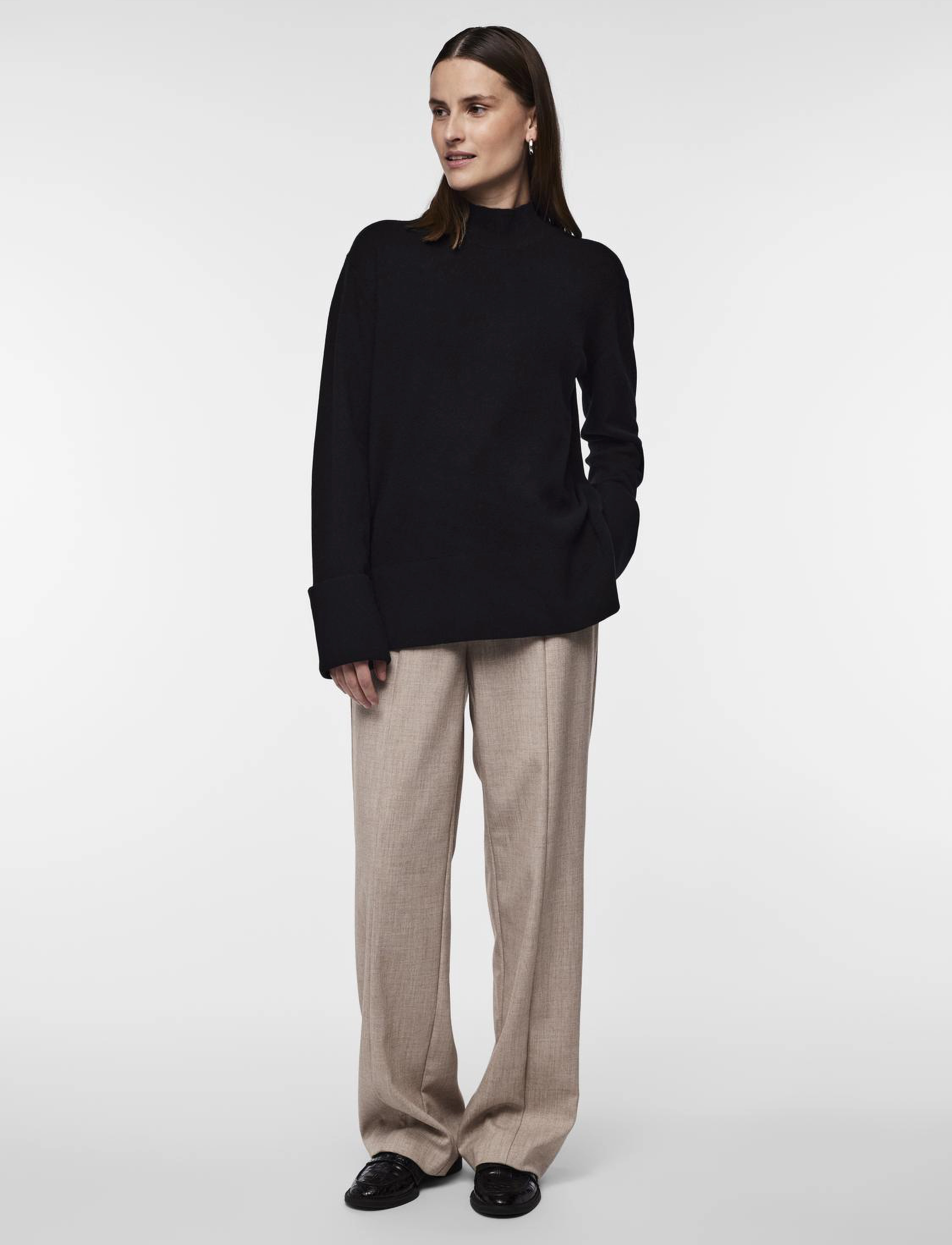 YAS - YASEMILIE HIGHNECK KNIT PULLOVER S. NOOS - neulepuserot - black - 4