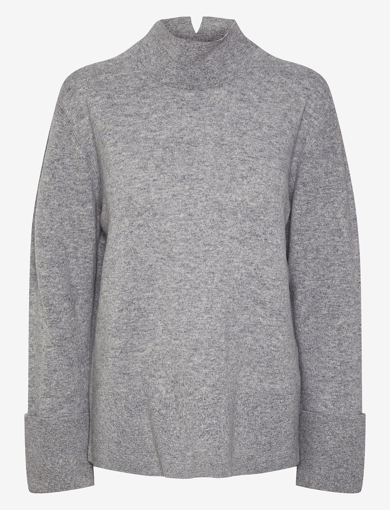 YAS - YASEMILIE HIGHNECK KNIT PULLOVER S. NOOS - sviitrid - light grey melange - 1