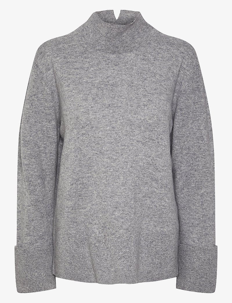YAS - YASEMILIE HIGHNECK KNIT PULLOVER S. NOOS - sviitrid - light grey melange - 1