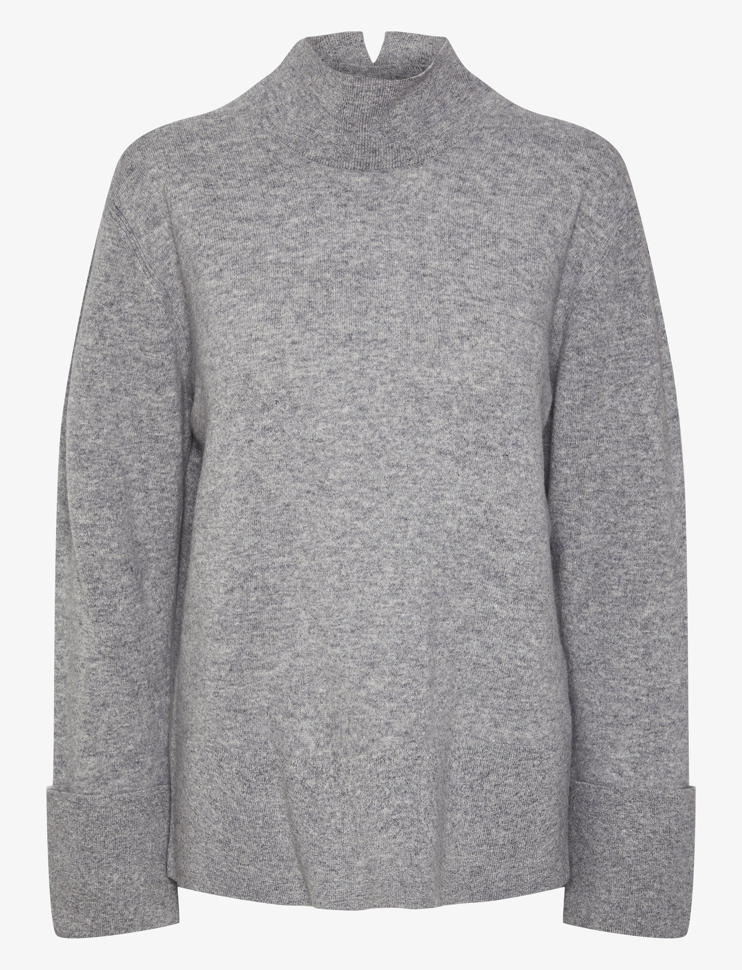 YAS - YASEMILIE HIGHNECK KNIT PULLOVER S. NOOS - pullover - light grey melange - 1