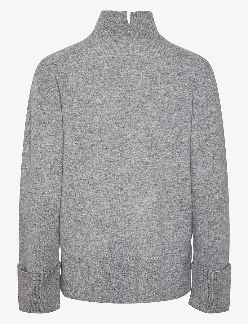 YAS - YASEMILIE HIGHNECK KNIT PULLOVER S. NOOS - sviitrid - light grey melange - 2