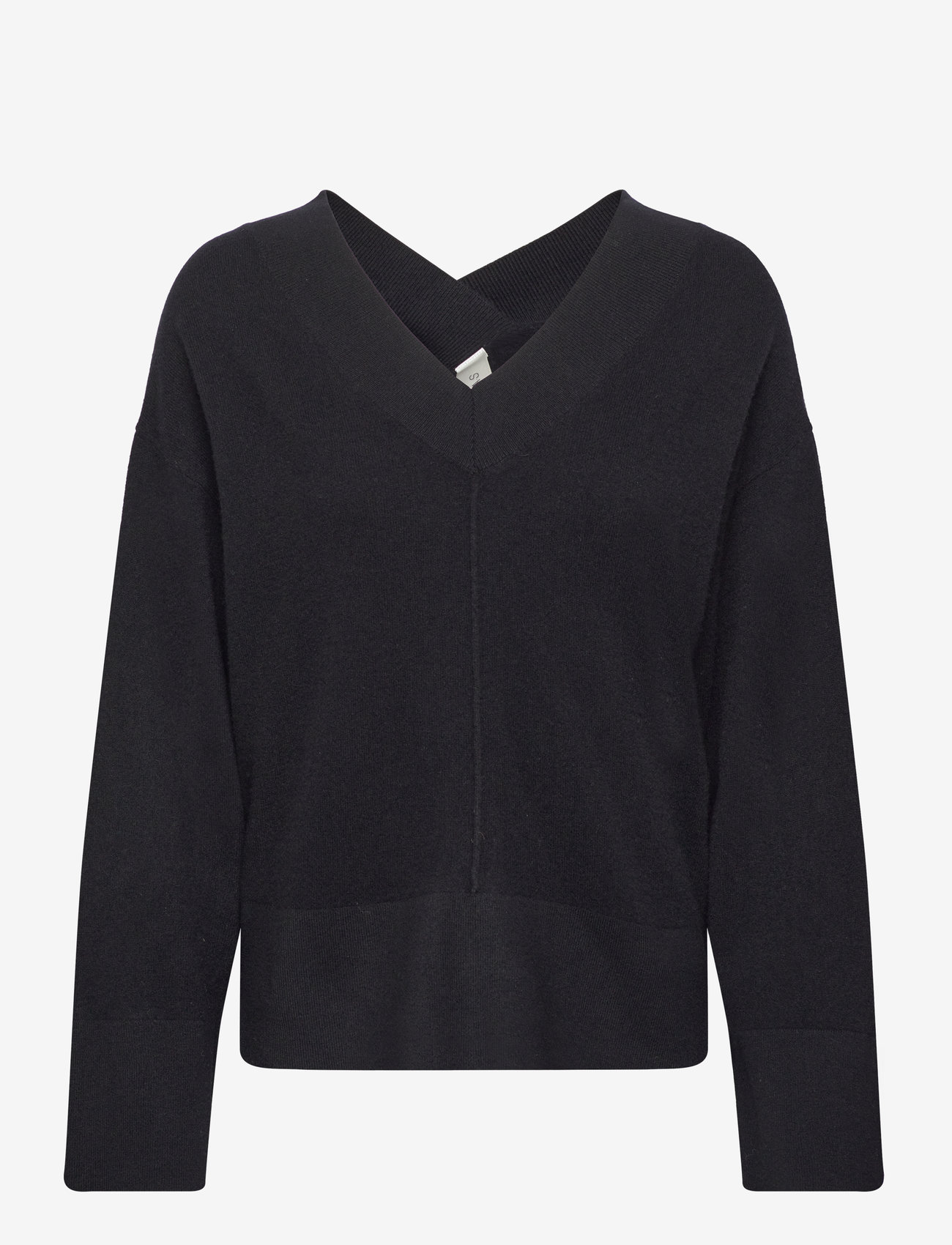 YAS - YASEMILIE LS V-NECK KNIT PULLOVER S.NOOS - pullover - black - 0