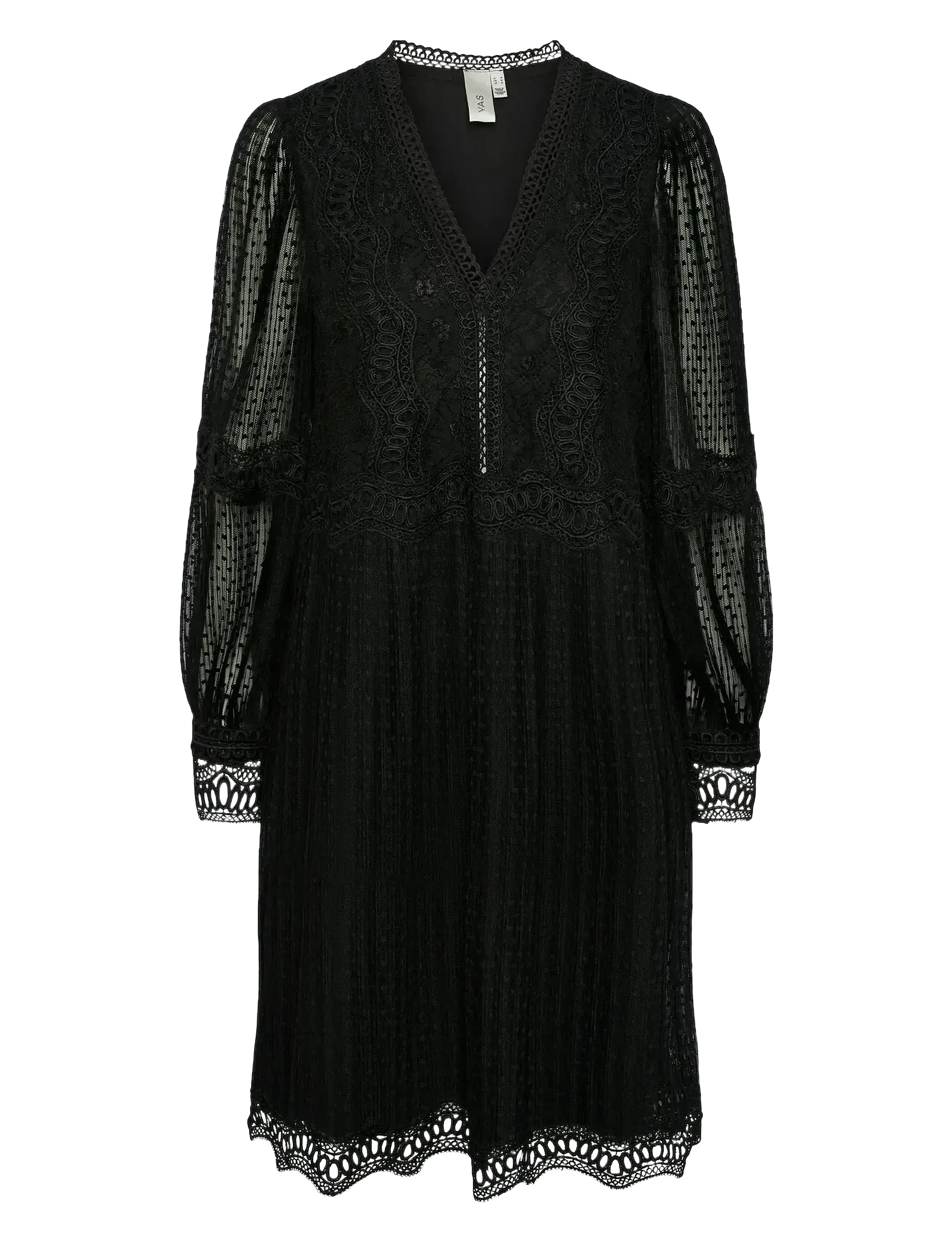 YAS YASSOPHIRA LS DRESS S. NOOS - Kleidid - BLACK / black