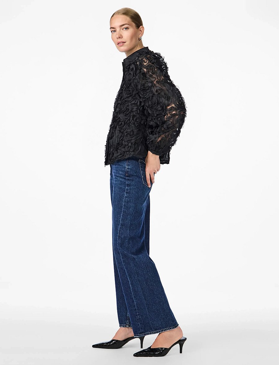 YAS - YASROSO LS SHIRT - SHOW - langärmlige hemden - black - 3