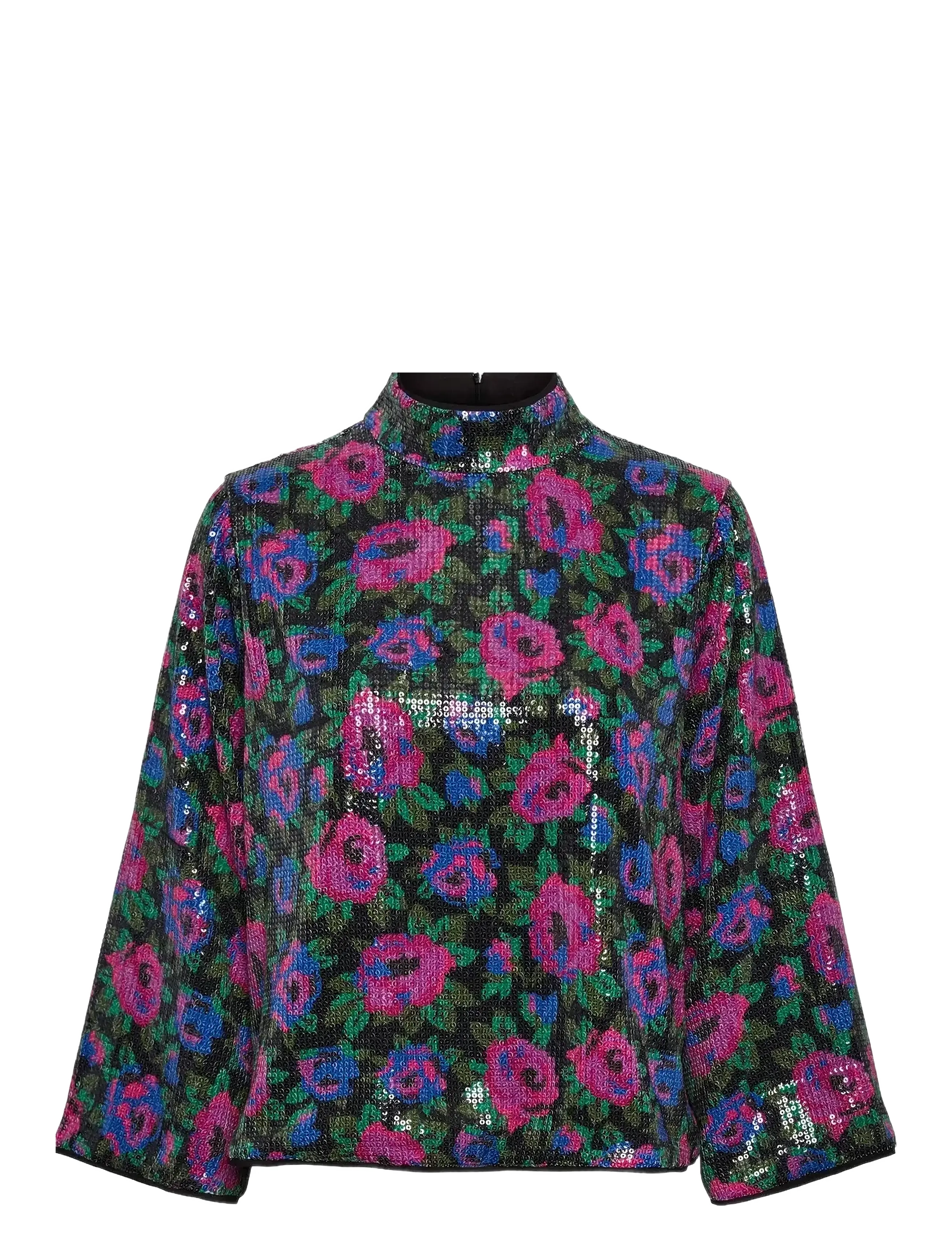 YAS - YASLIVO 3/4 SEQUIN TOP S. - langærmede bluser - black - 1