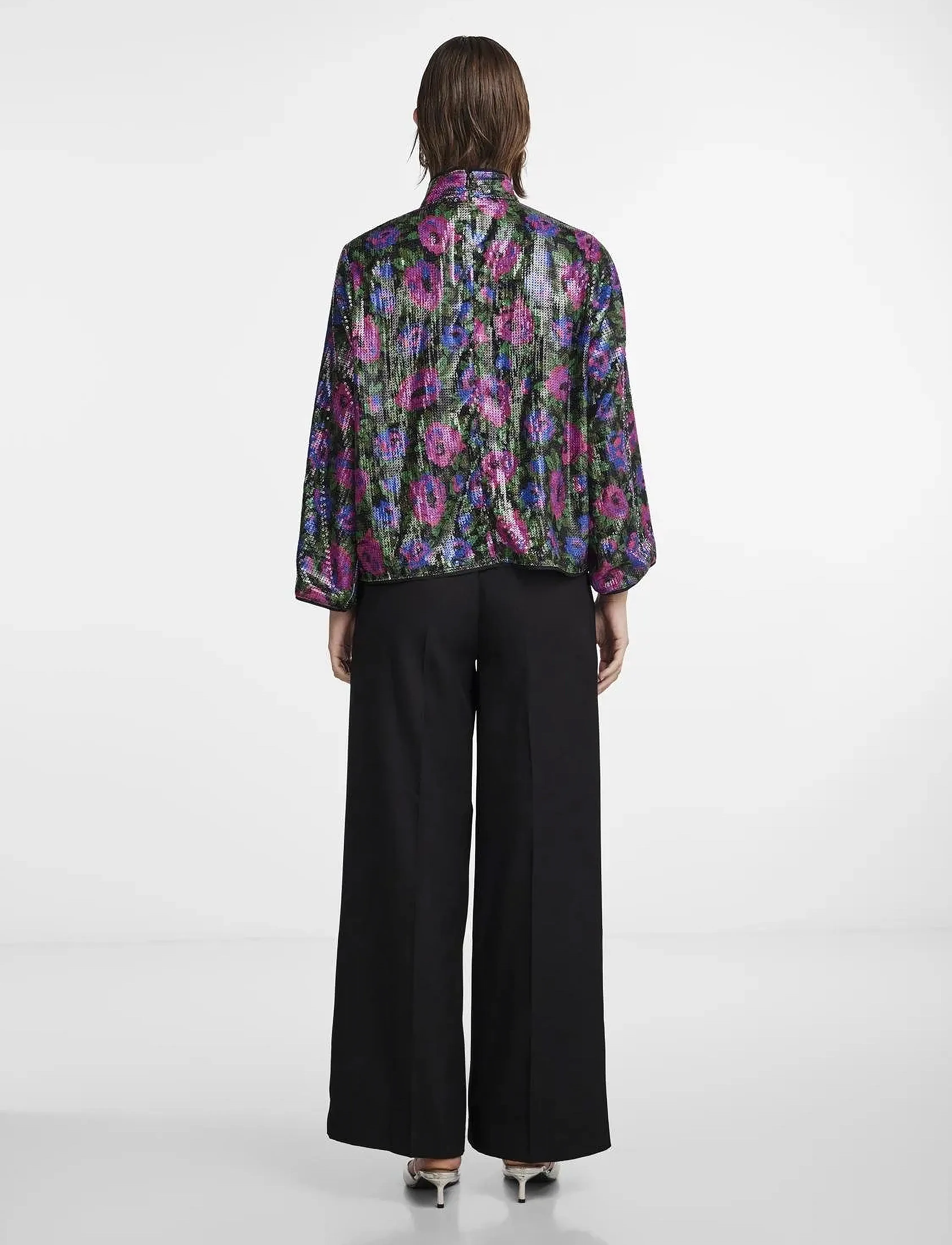 YAS - YASLIVO 3/4 SEQUIN TOP S. - langærmede bluser - black - 3