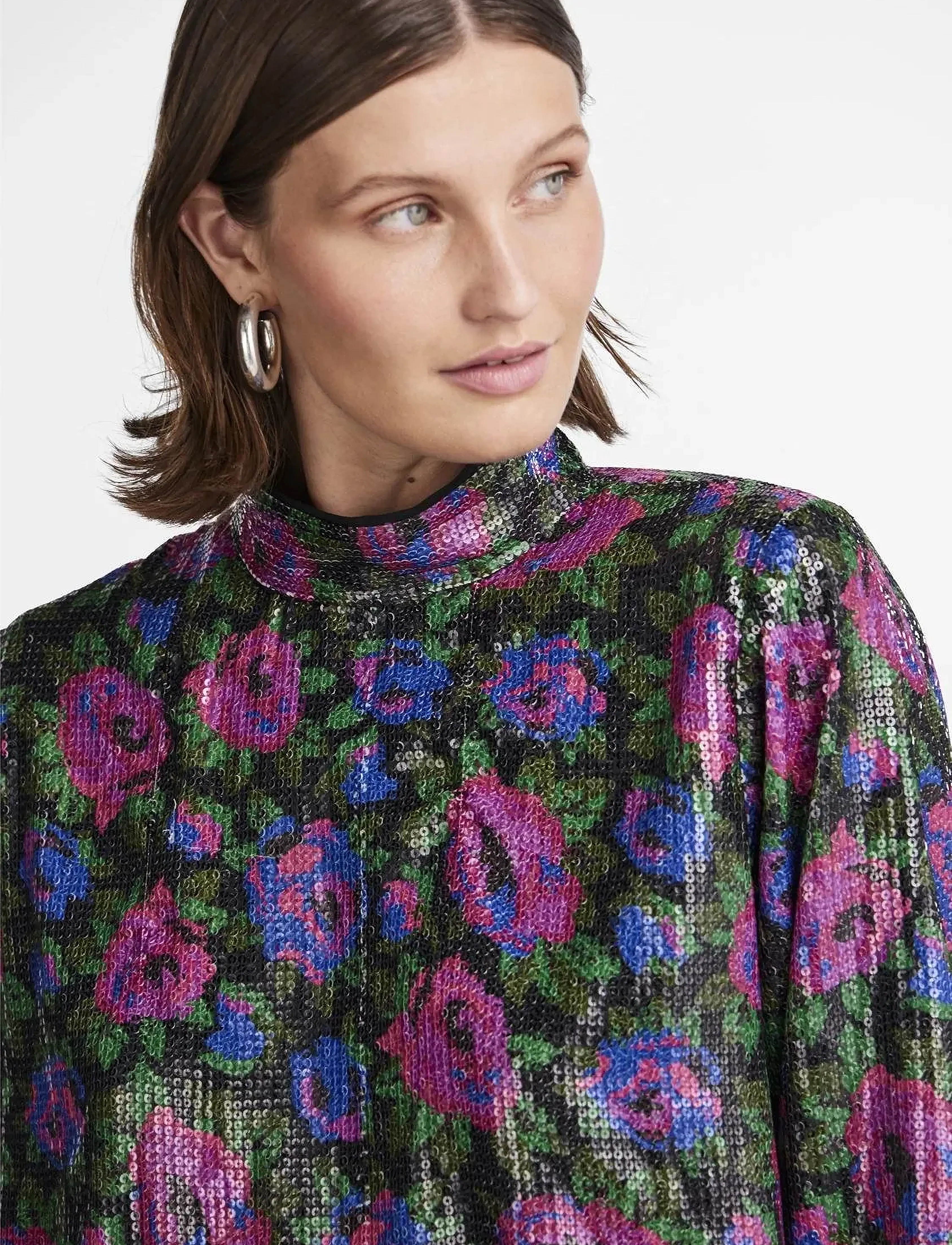 YAS - YASLIVO 3/4 SEQUIN TOP S. - langærmede bluser - black - 5